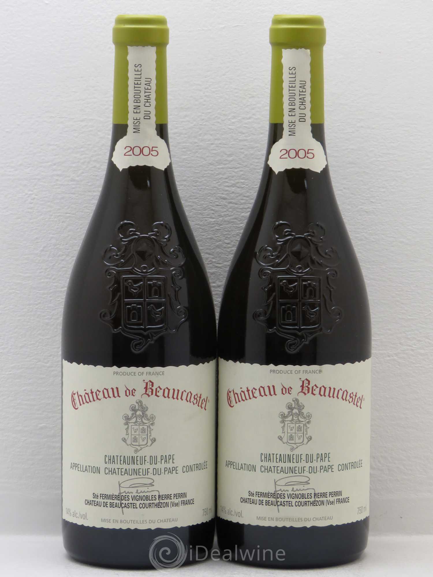 Châteauneuf-du-Pape Château de Beaucastel Famille Perrin 2005 - Lot de 2 bouteilles - 0