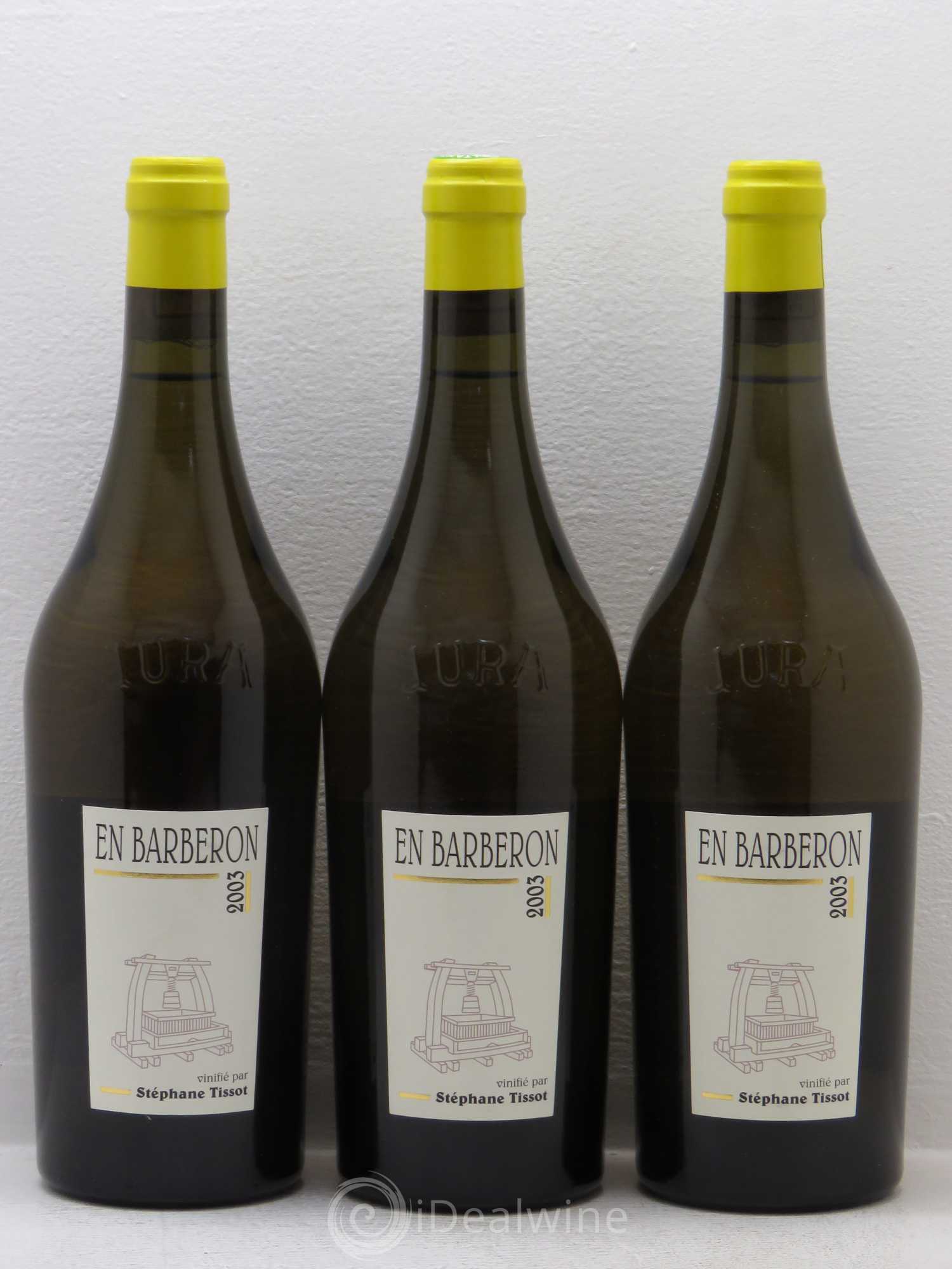 Côtes du Jura En Barberon Bénédicte et Stéphane Tissot Chardonnay 2003 - Lot de 3 bouteilles - 0