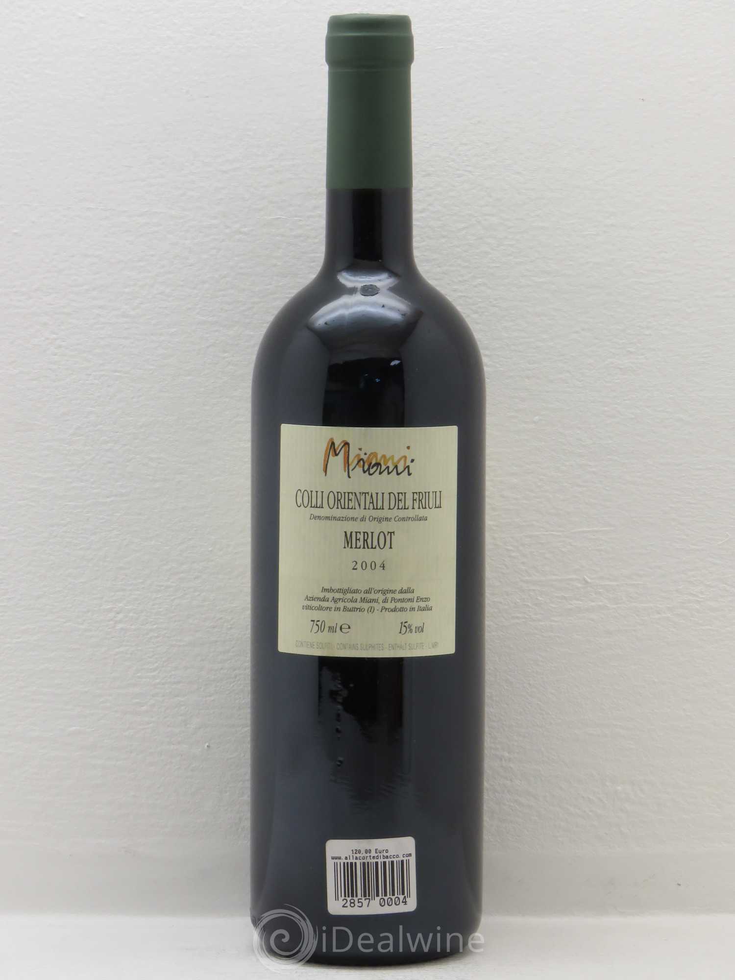 Italie Colli Orientali del Friuli DOC Filip Merlot Azienda Agricola Miani 2004 - Posten von 1 Flasche - 1