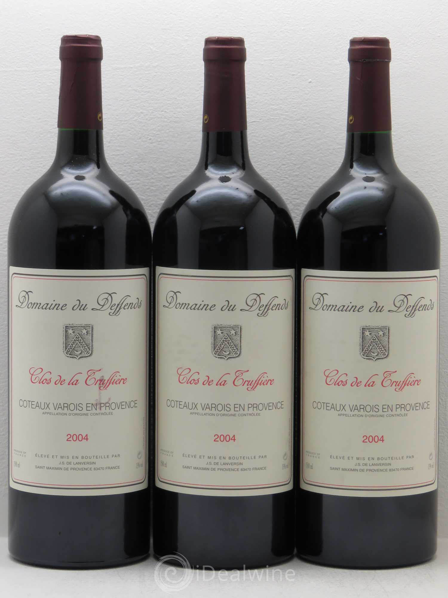 Coteaux Varois en Provence Domaine Du Deffends Clos De La Truffière 2004 - Posten von 3 Magnum - 0