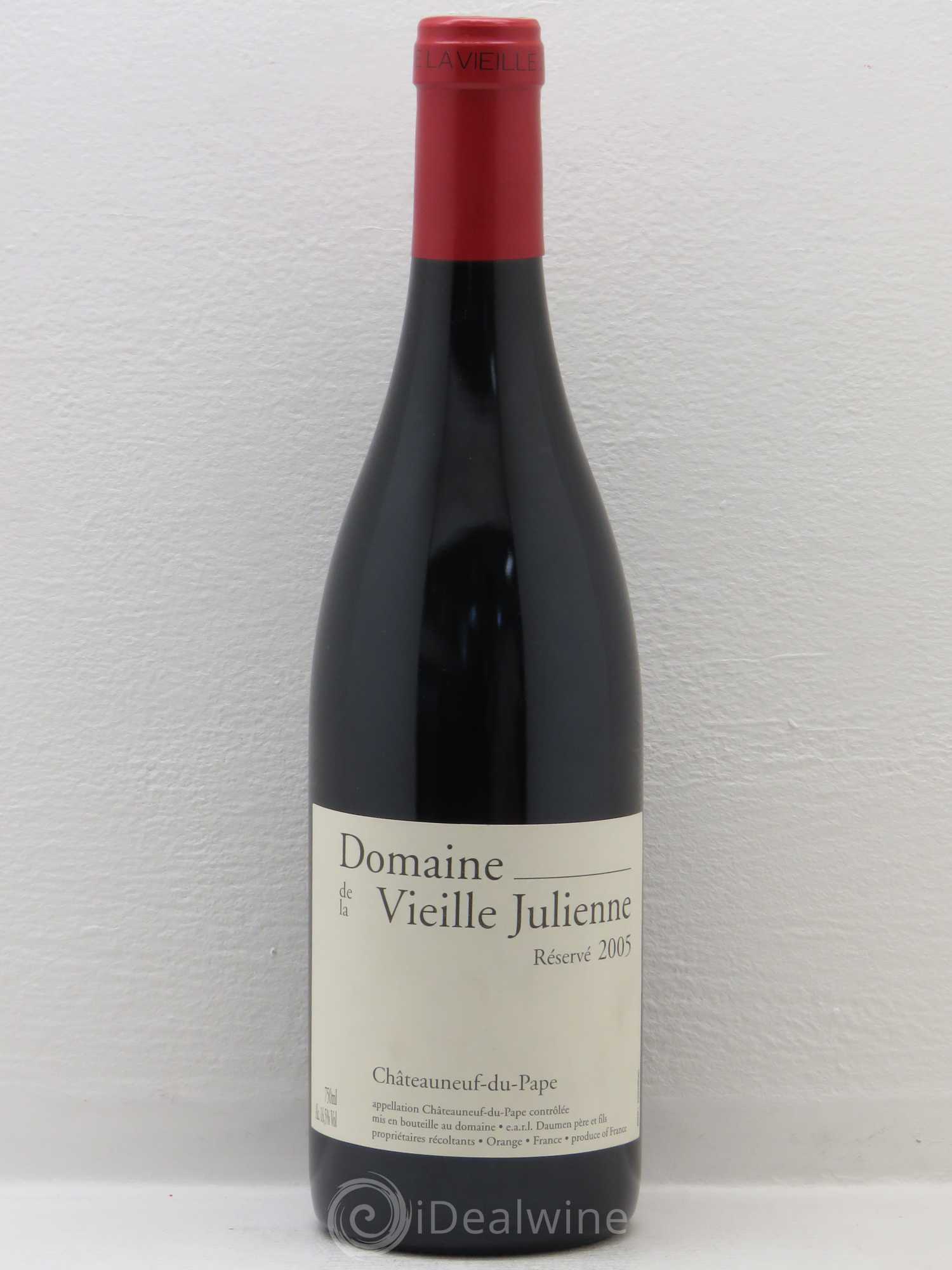 Châteauneuf-du-Pape Vieille Julienne (Domaine de la) Réservé Jean-Paul Daumen 2005 - Lot de 1 bouteille - 0