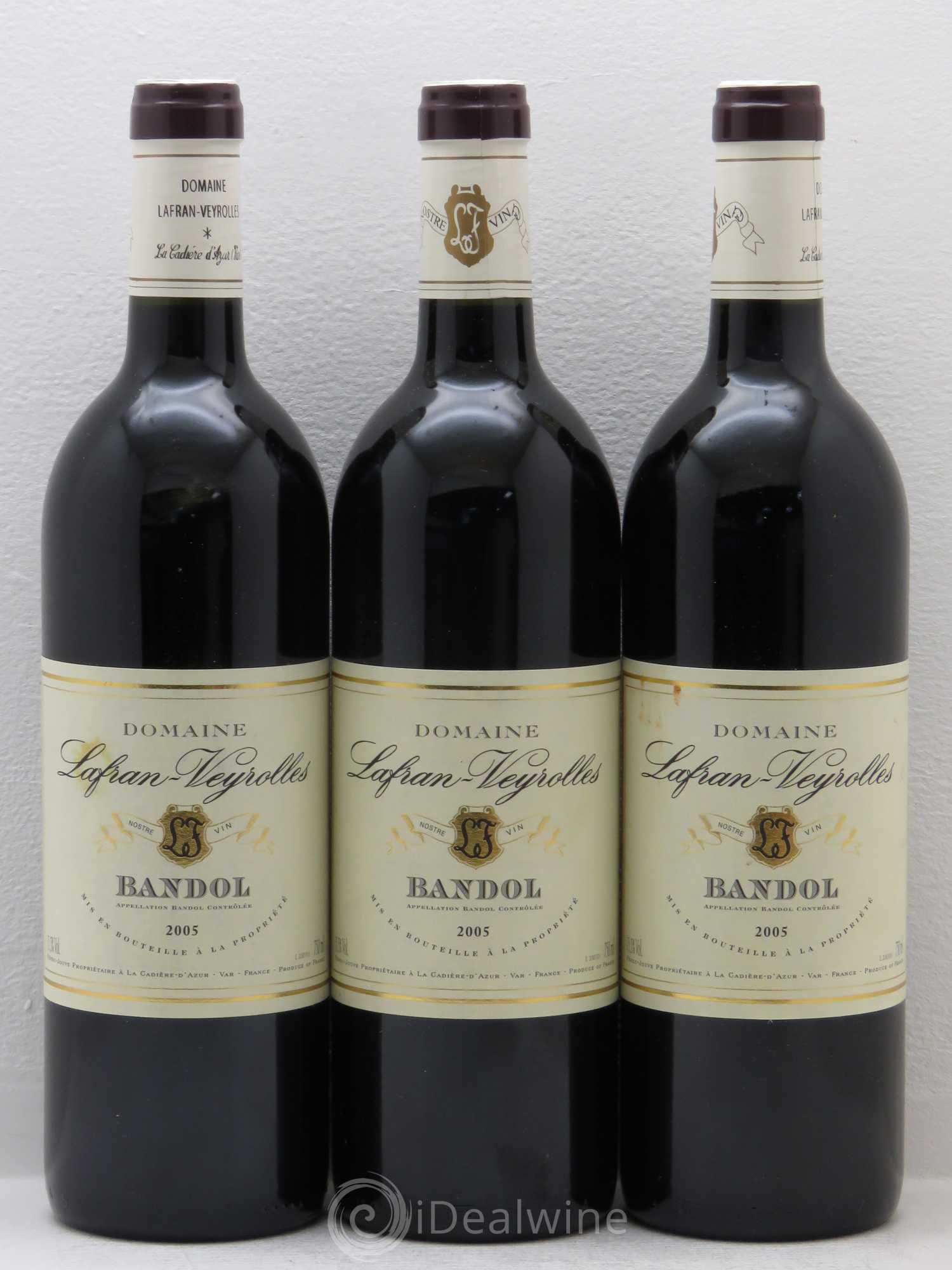Bandol Lafran Veyrolles Tradition 2005 - Posten von 3 Flaschen - 0