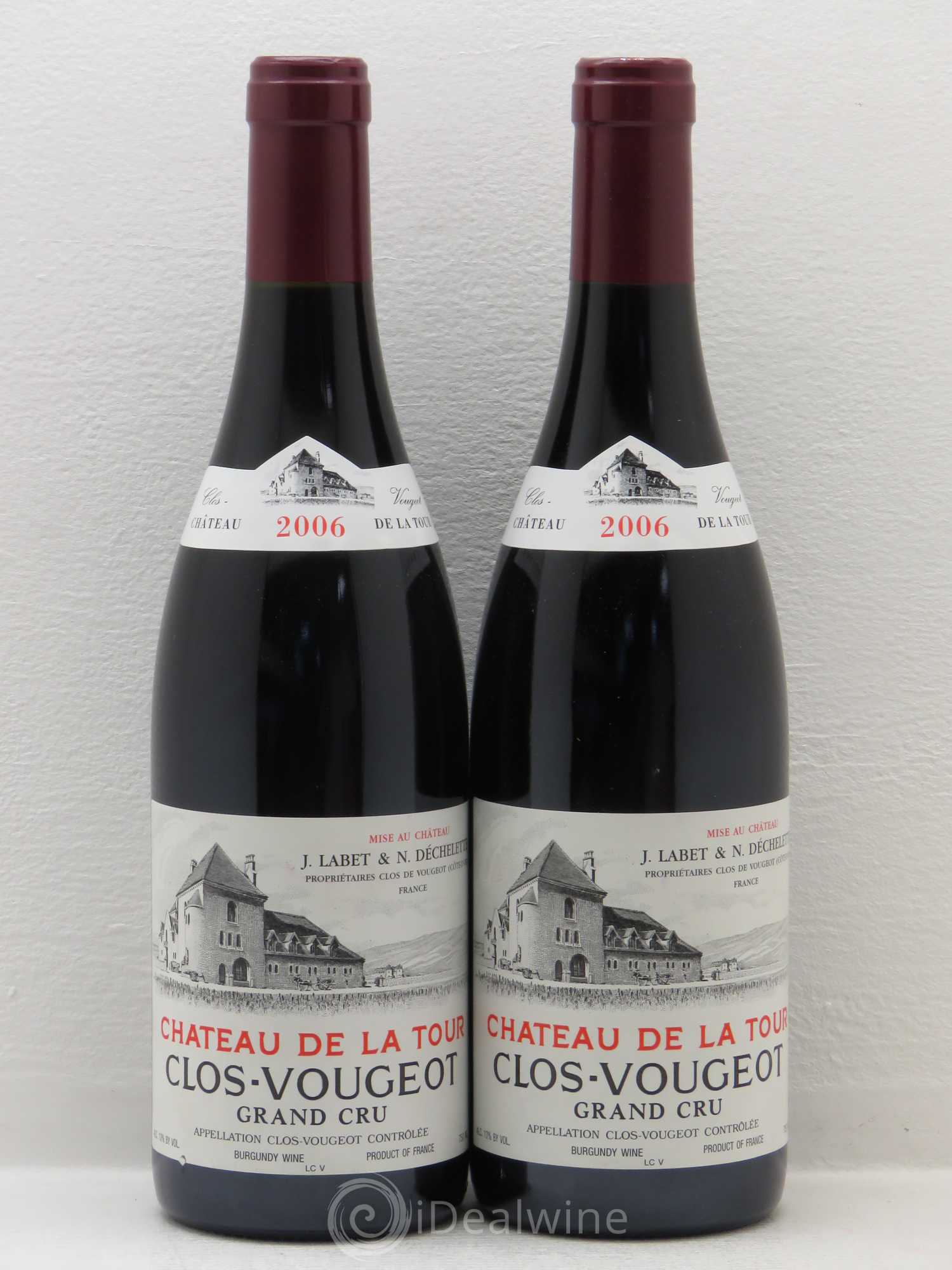 Clos de Vougeot Grand Cru Château de La Tour 2006 - Lot de 2 bouteilles - 0