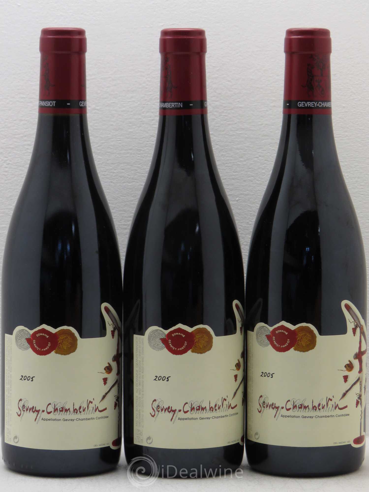 Gevrey-Chambertin Geantet-Pansiot 2005 - Lot de 3 bouteilles - 0