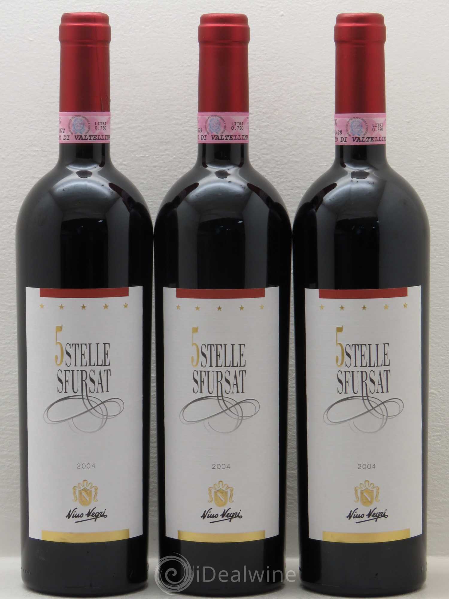 Italie Valtellina Docg Nino Negri Valtellina Sfursat 5 Stelle 2004 - Posten von 3 Flaschen - 0