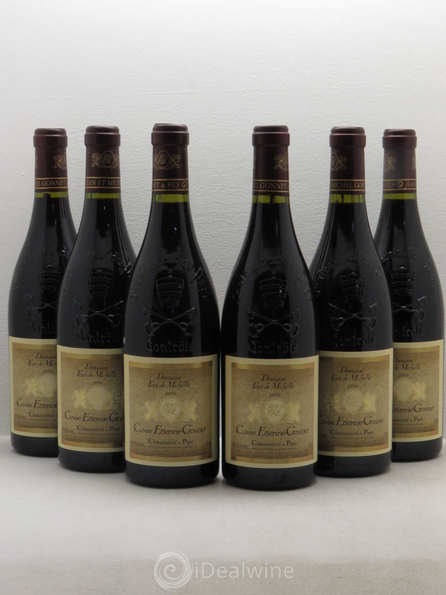 Châteauneuf-du-Pape Domaine Font de Michelle Cuvée Etienne Gonnet Famille Gonnet 2004 - Lot de 6 bouteilles - 0