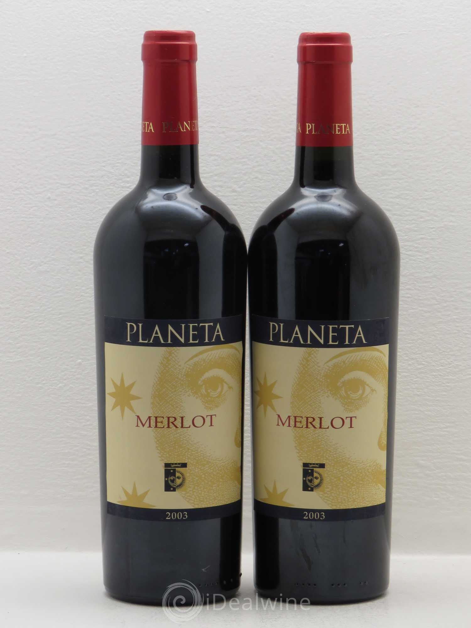Italie Sicilia Igt Planeta Merlot 2003 - Posten von 2 Flaschen - 0
