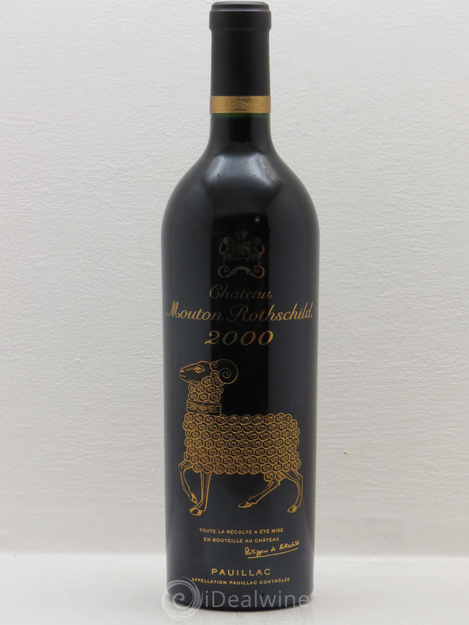 Château Mouton Rothschild 1er Grand Cru Classé 2000 - Lot de 1 bouteille - 0