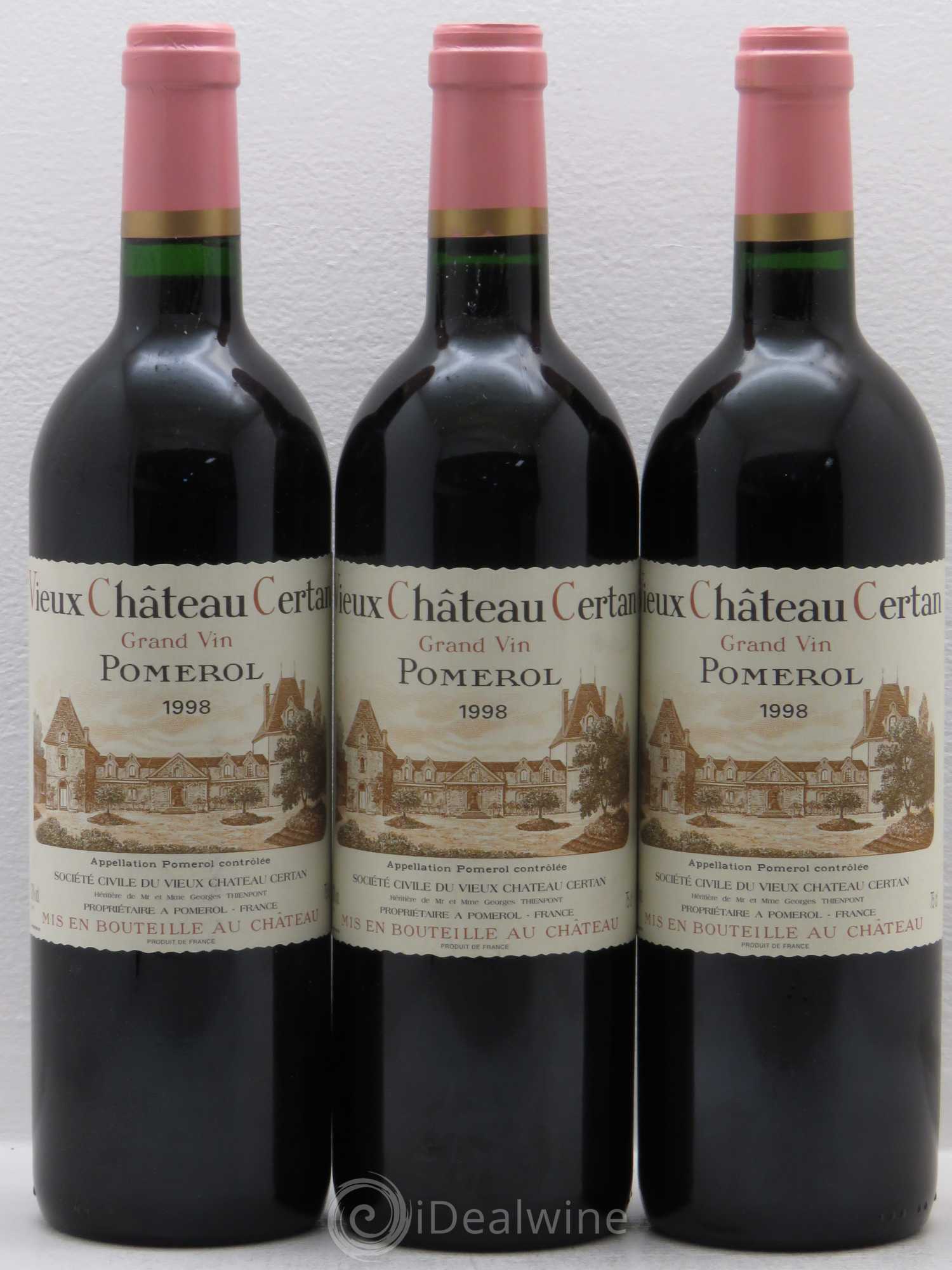 Vieux Château Certan 1998 - Lot de 3 bouteilles - 0