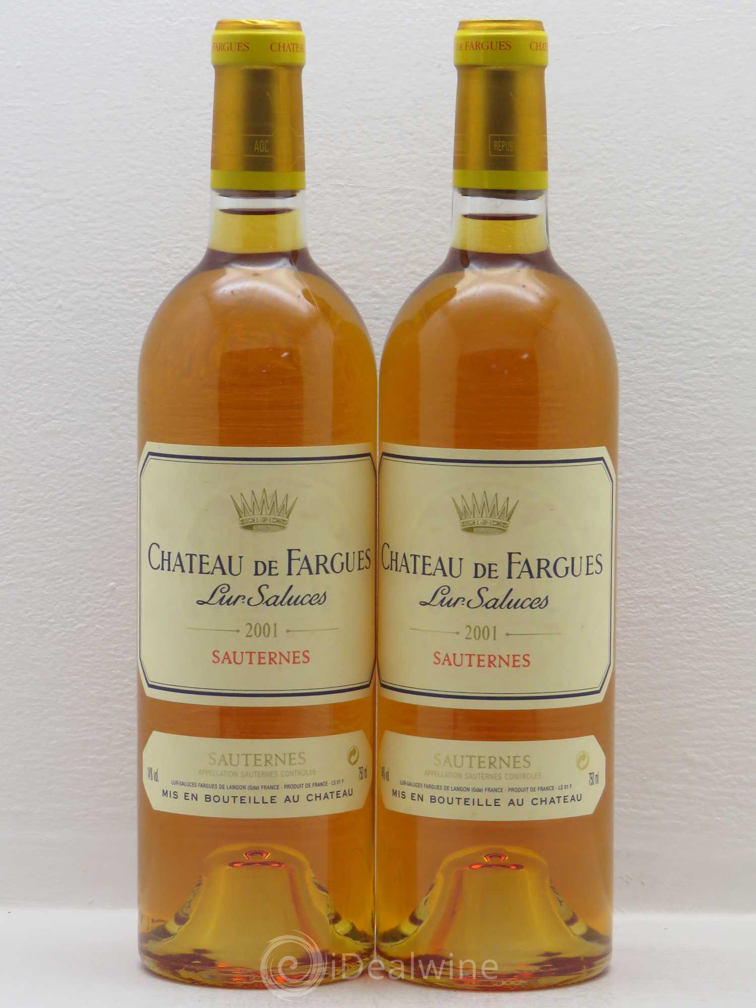 Château de Fargues 2001 - Lotto di 2 bottiglie - 0