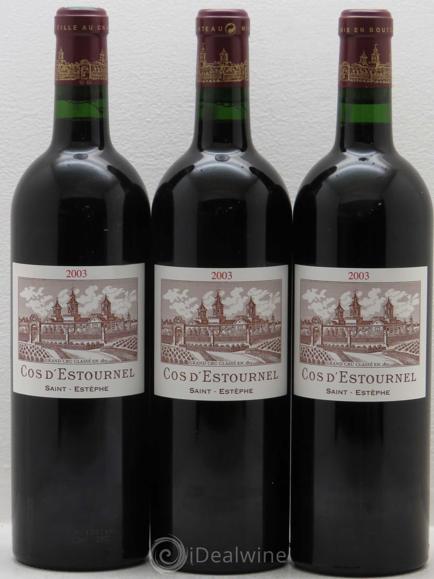 Cos d'Estournel 2ème Grand Cru Classé 2003 - Lot de 3 bouteilles - 0