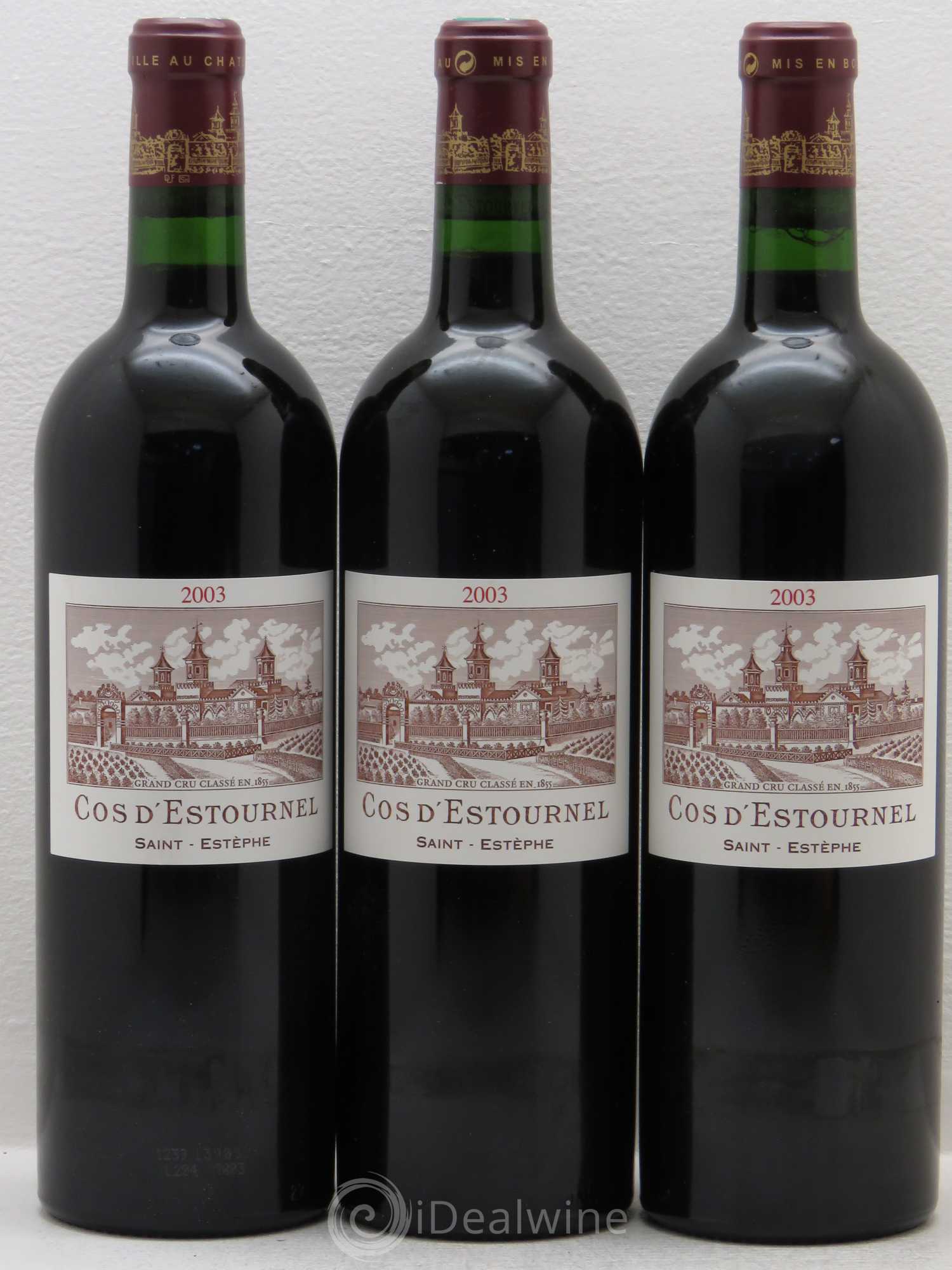 Cos d'Estournel 2ème Grand Cru Classé 2003 - Lot de 3 bouteilles - 0