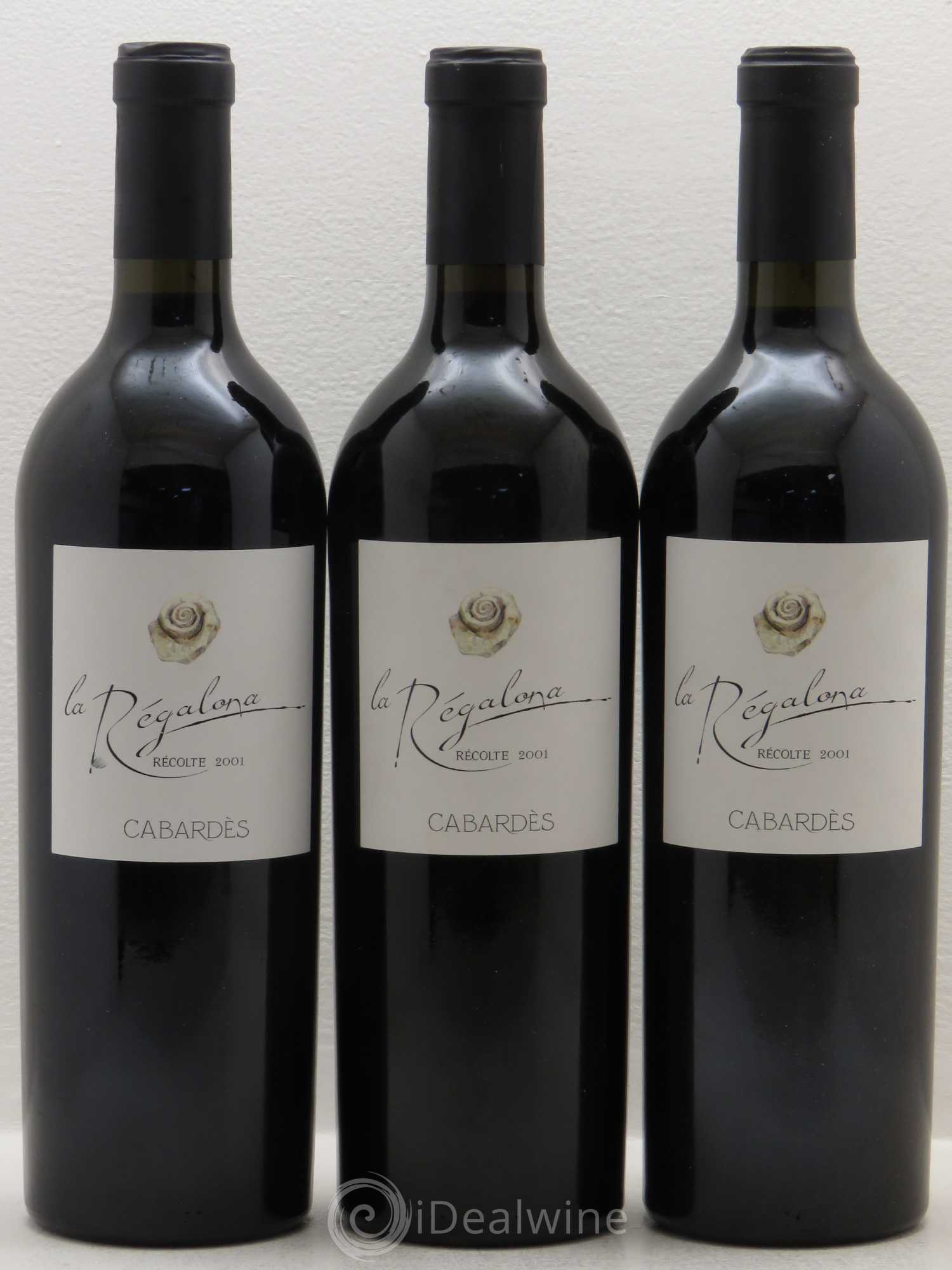 Côtes du Roussillon Domaine Escourou Regalona Cabardes 2001 - Lotto di 3 bottiglie - 0