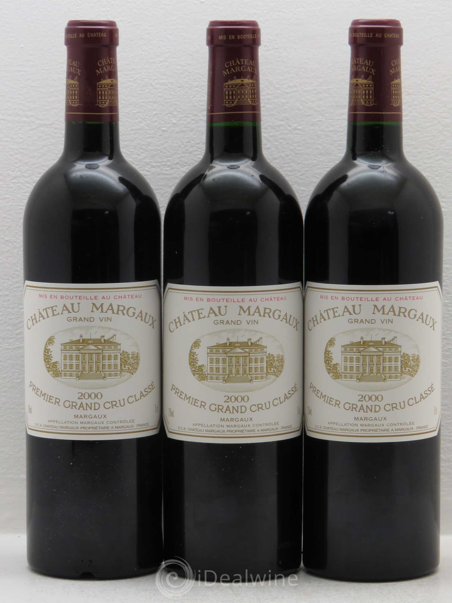 Château Margaux 1er Grand Cru Classé 2000 - Lot de 3 bouteilles - 0