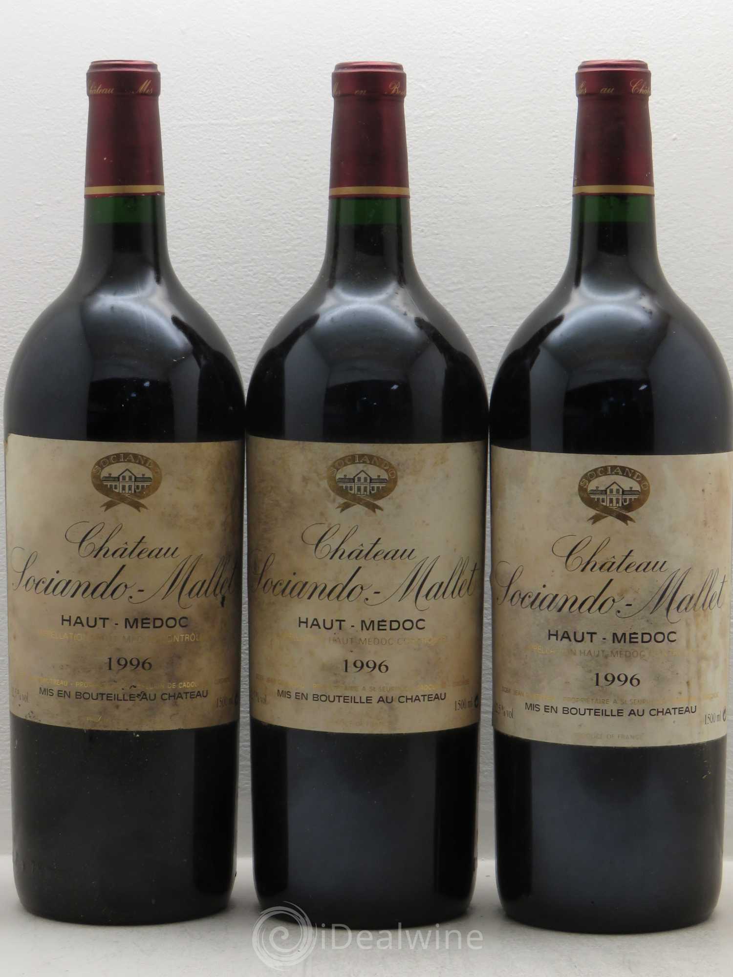 Château Sociando Mallet 1996 - Lot de 6 magnums - 2