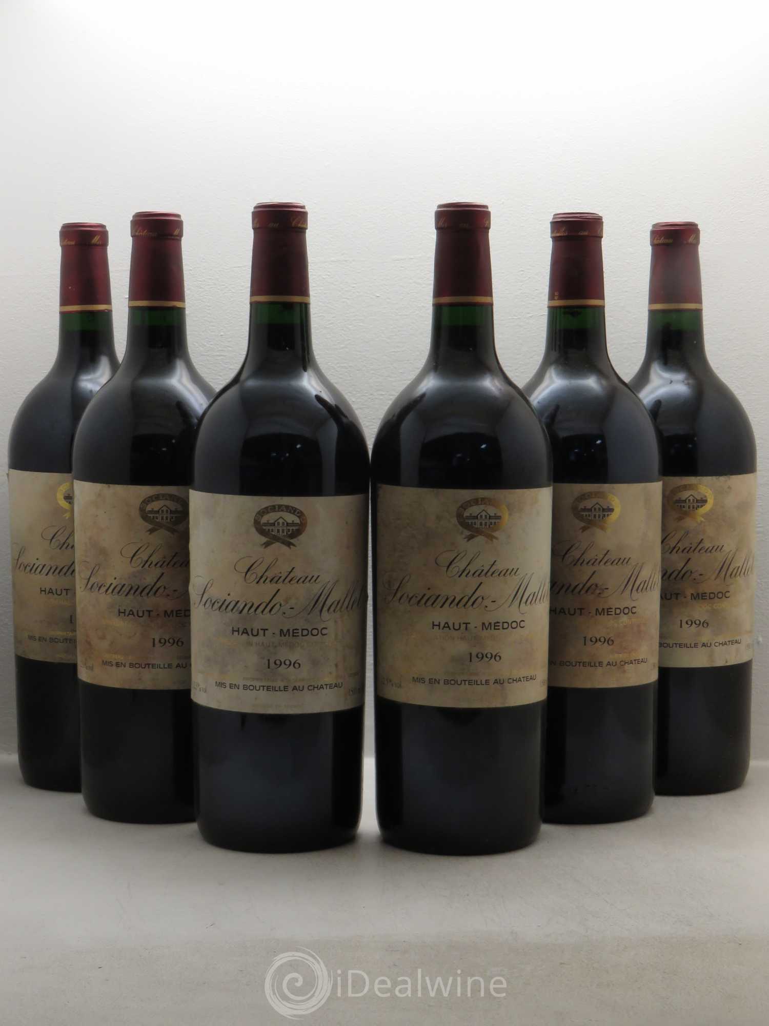 Château Sociando Mallet 1996 - Lot de 6 magnums - 0