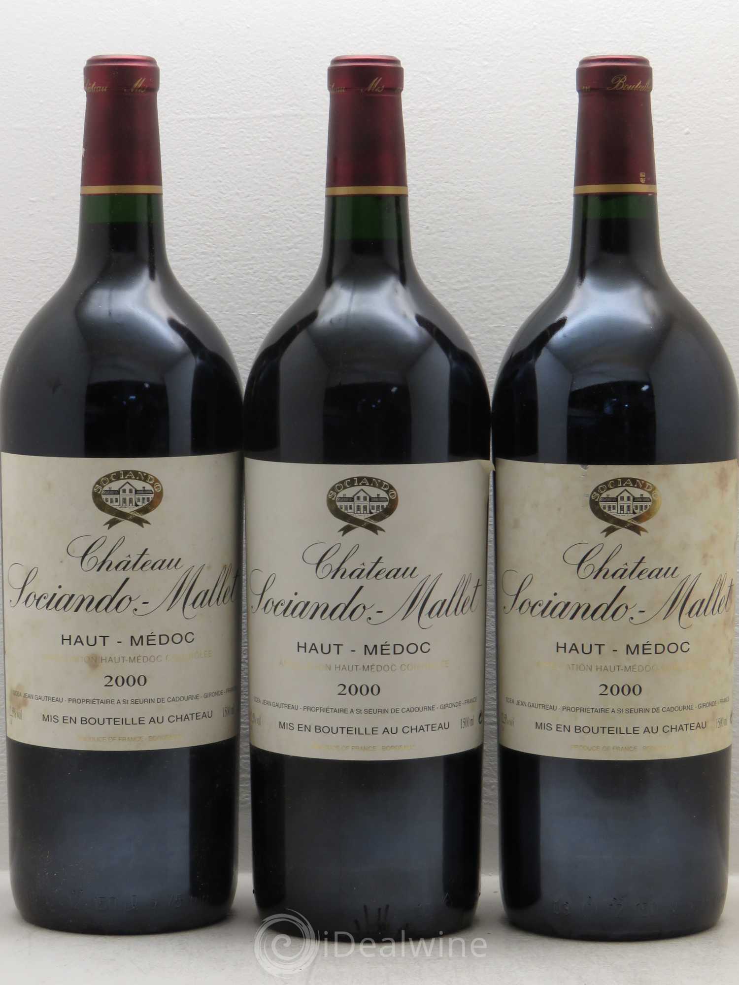 Château Sociando Mallet 2000 - Lot de 6 magnums - 2