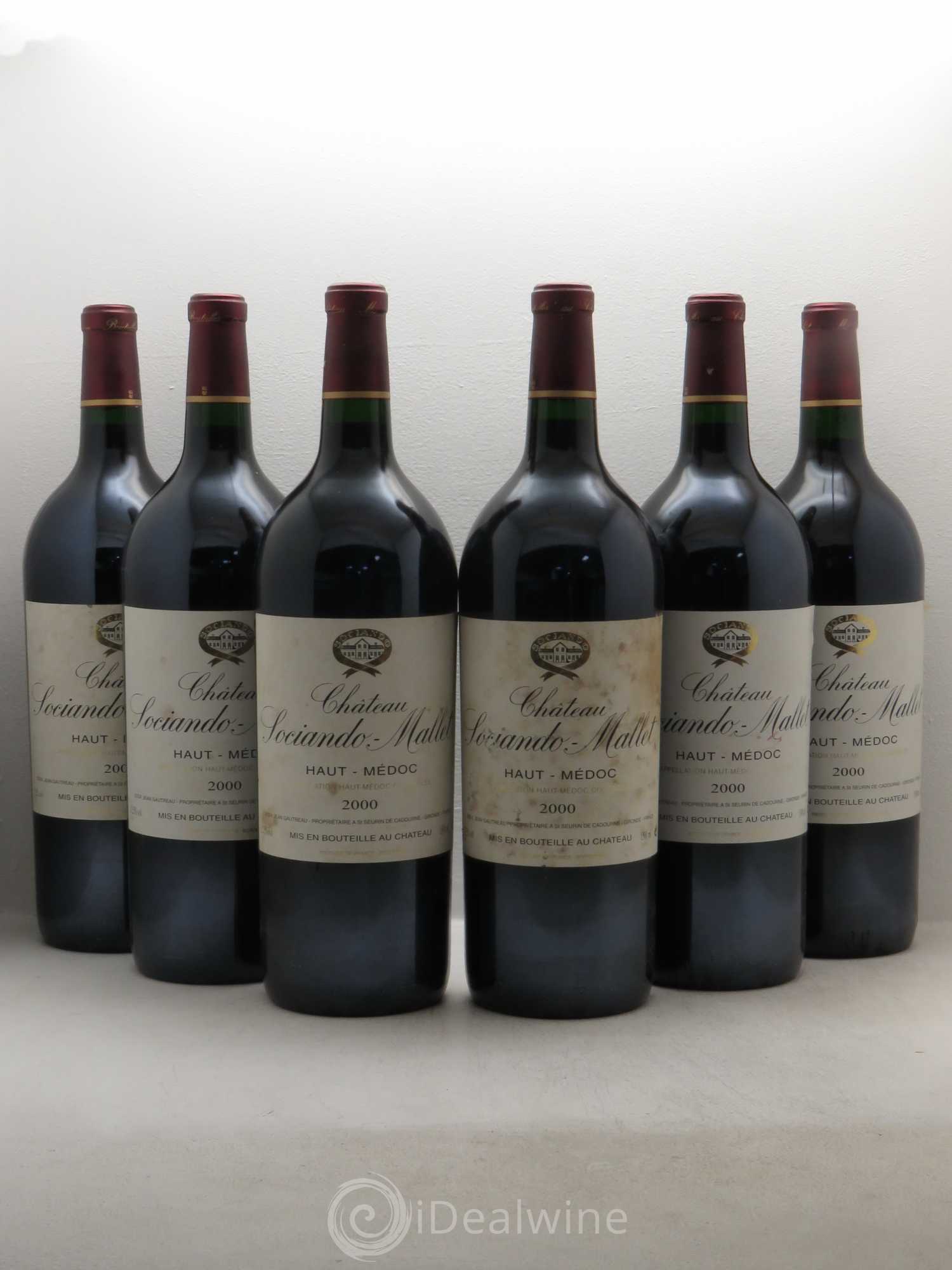Château Sociando Mallet 2000 - Lot de 6 magnums - 0