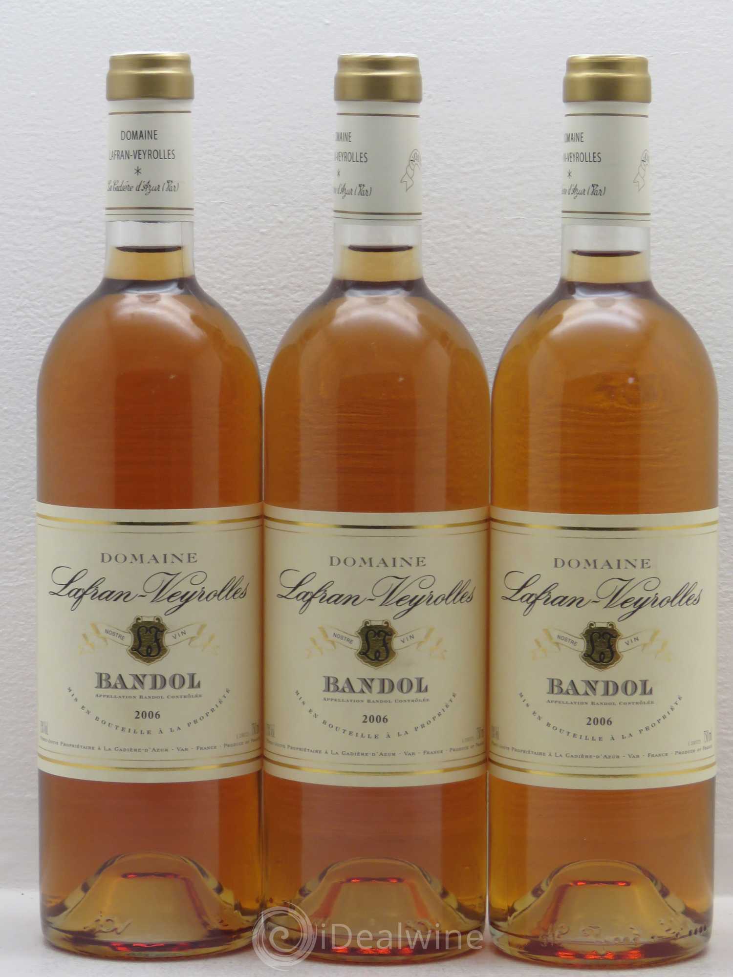 Bandol Lafran-Veyrolles 2006 - Lot de 3 bouteilles - 0