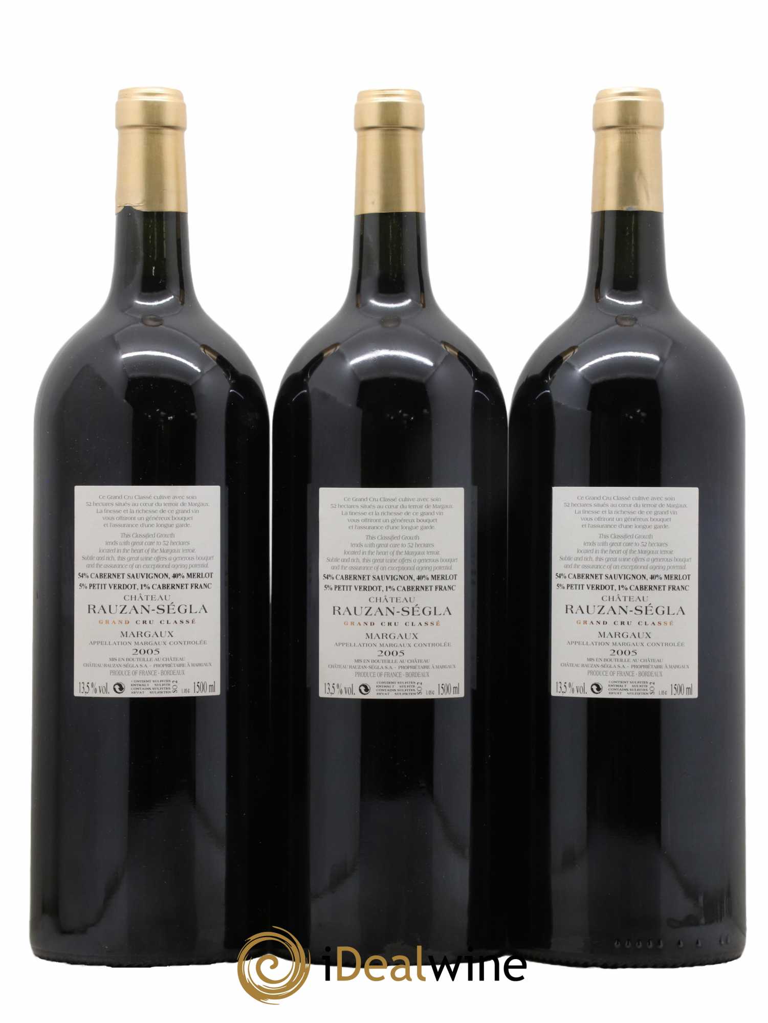 Château Rauzan Ségla Grand Cru Classé 2005 - Lot de 3 magnums - 1