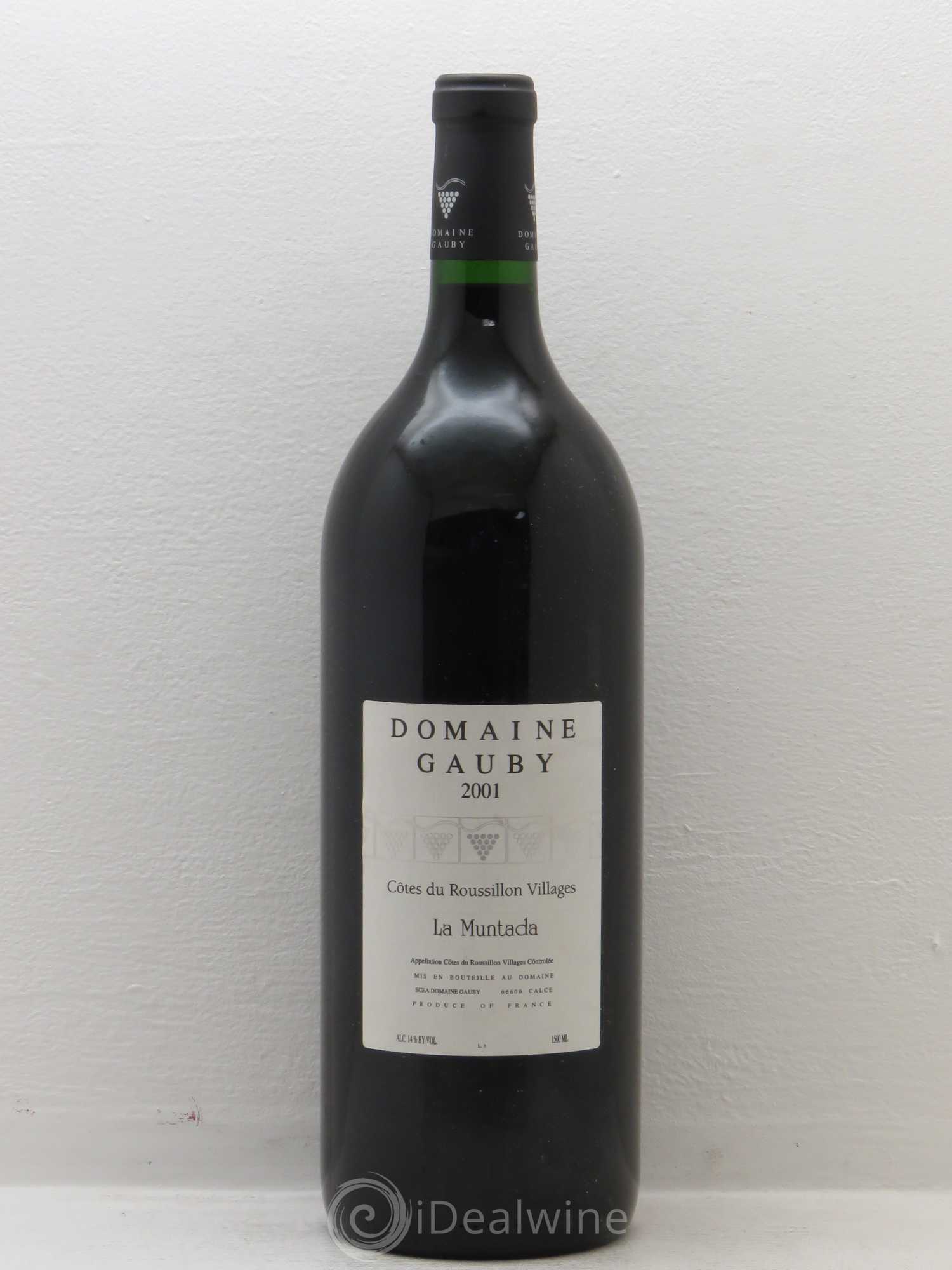Côtes Catalanes (anciennement Côtes du Roussillon Villages) La Muntada Gauby (Domaine) Côtes du Roussillon villages 2001 - Lot de 1 magnum - 0