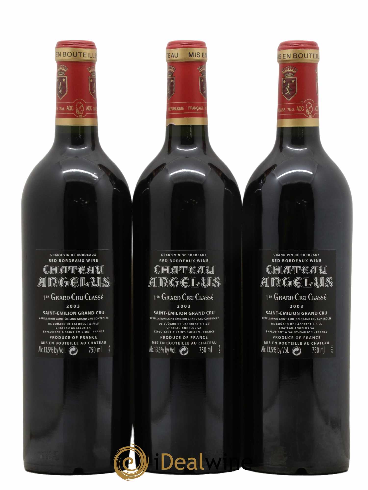 Château Angélus 1er Grand Cru Classé A 2003 - Lot de 6 bouteilles - 2