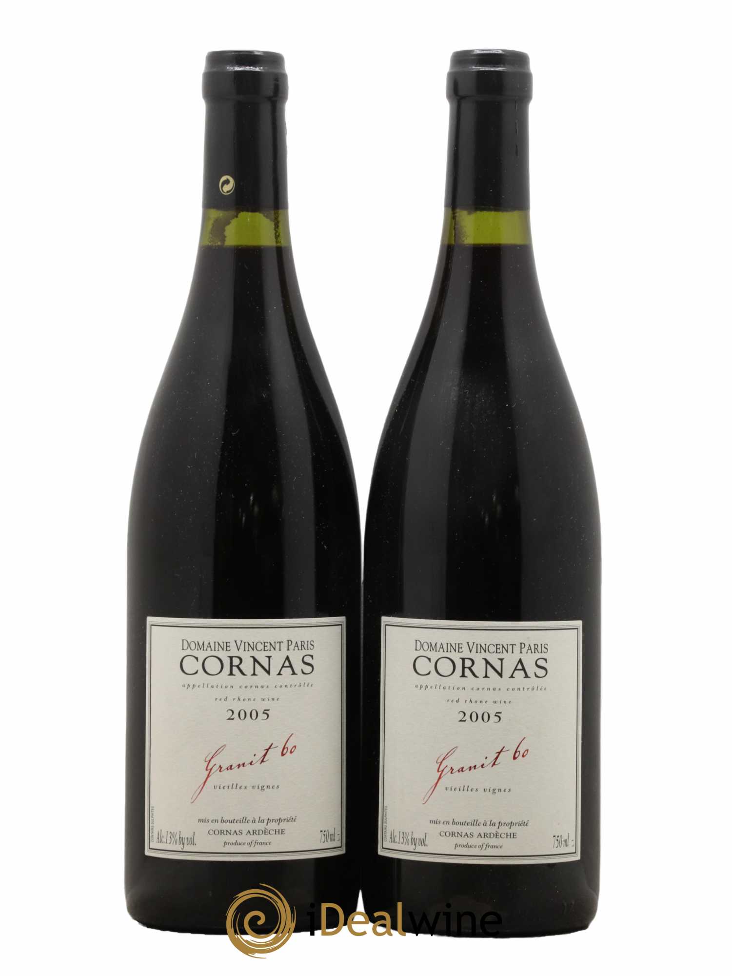 Cornas Granit 60 Vieilles Vignes Vincent Paris 2005 - Lot de 2 bouteilles - 0