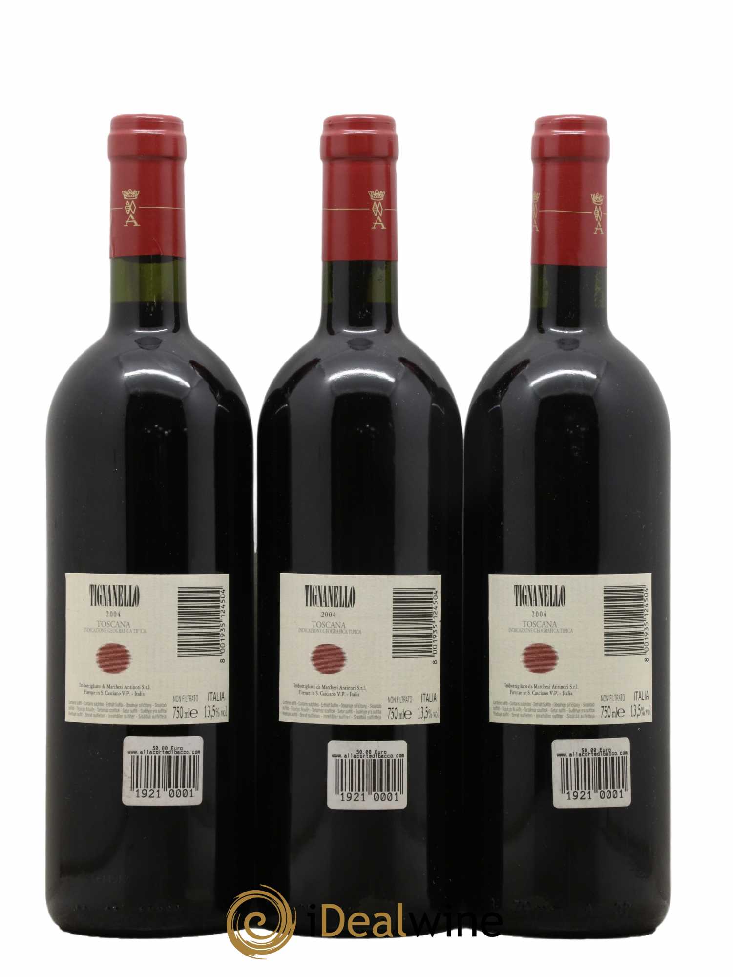 Toscana IGT Tignanello Tenuta Tignanello - Marchesi Antinori 2004 - Lotto di 3 bottiglie - 1