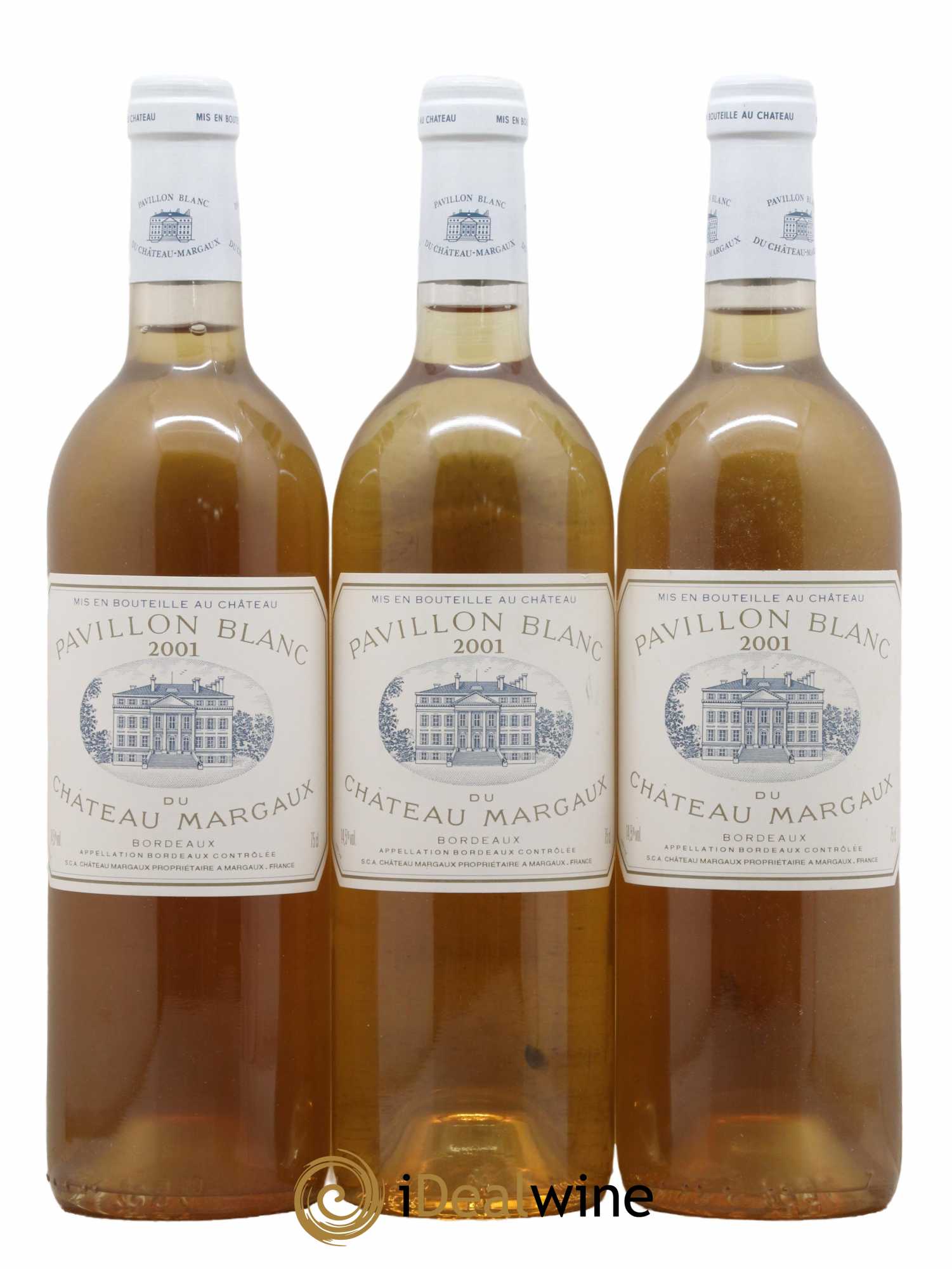Pavillon Blanc du Château Margaux 2001 - Lot de 3 bouteilles - 0