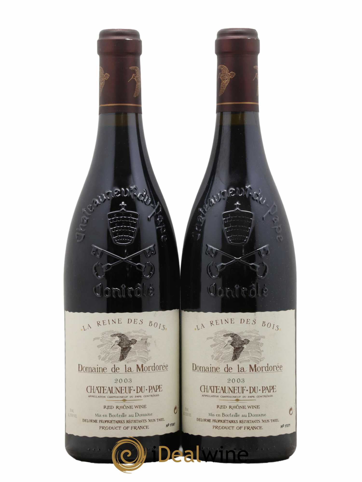 Châteauneuf-du-Pape Cuvée de la Reine des Bois La Mordorée (Domaine de) 2003 - Lot de 2 bouteilles - 0