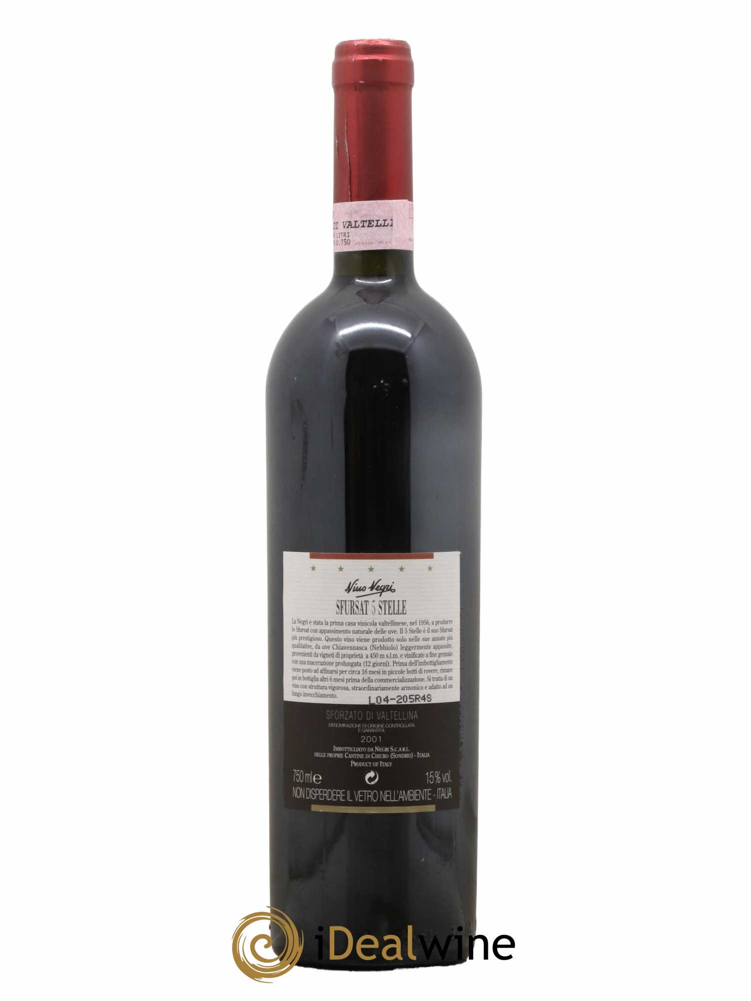 Italie 5 Stelle Sfursat Nino Negri 2001 - Lotto di 1 bottiglia - 1