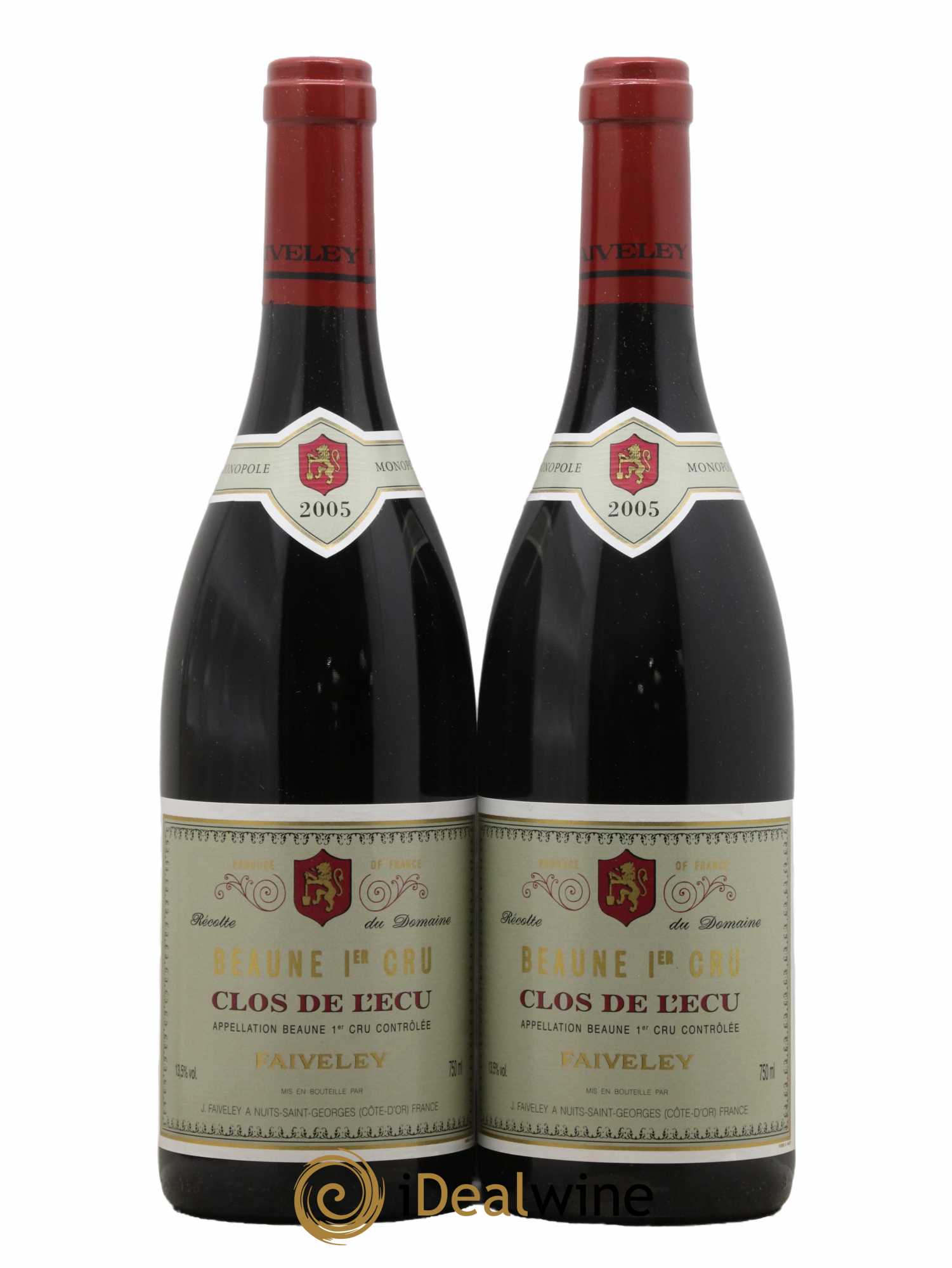 Beaune 1er Cru Clos de l'Ecu Faiveley 2005 - Lot de 2 bouteilles - 0
