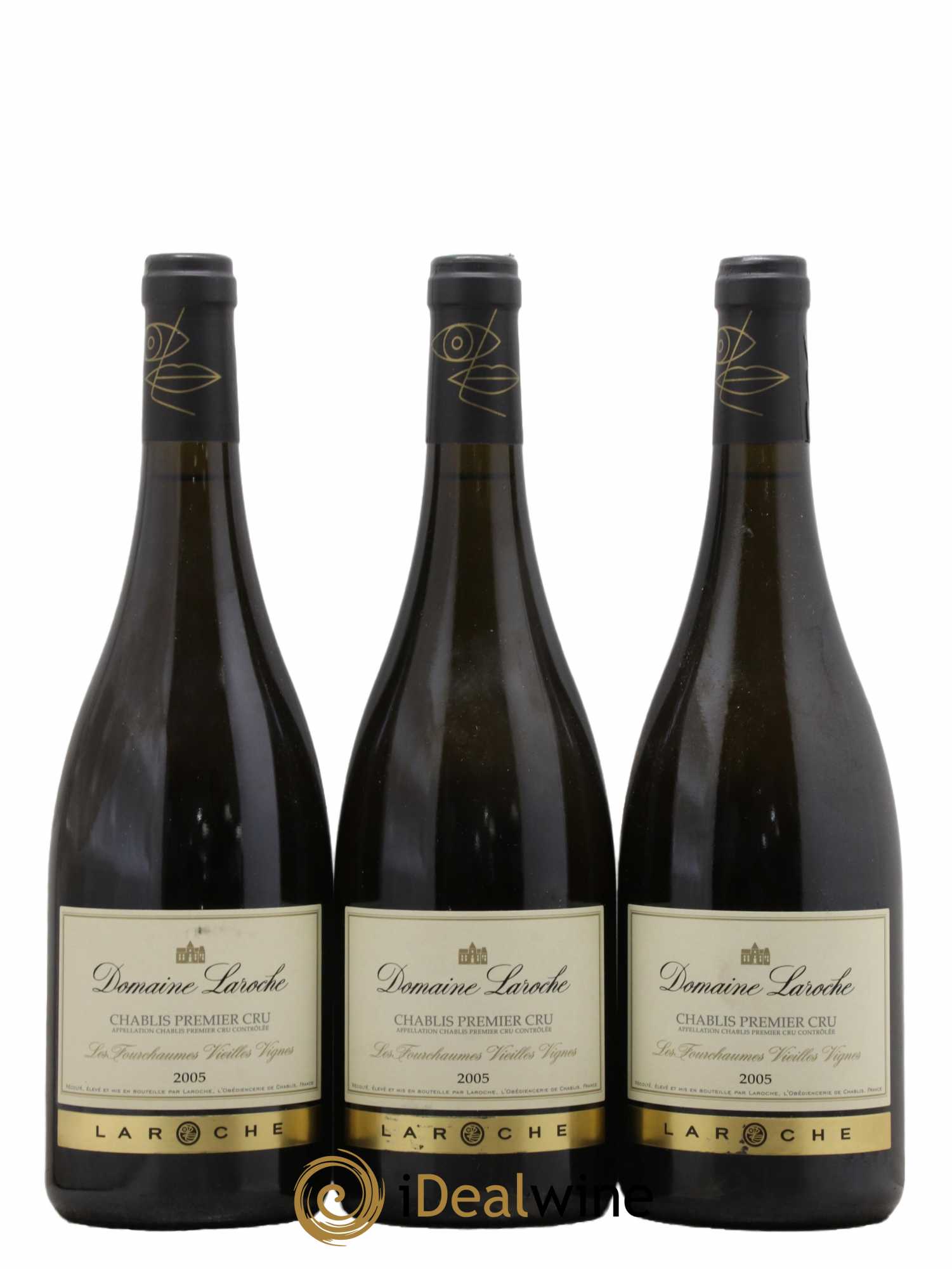 Chablis 1er Cru Fourchaumes Vieilles Vignes Domaine Laroche 2005 - Lot de 3 bouteilles - 0