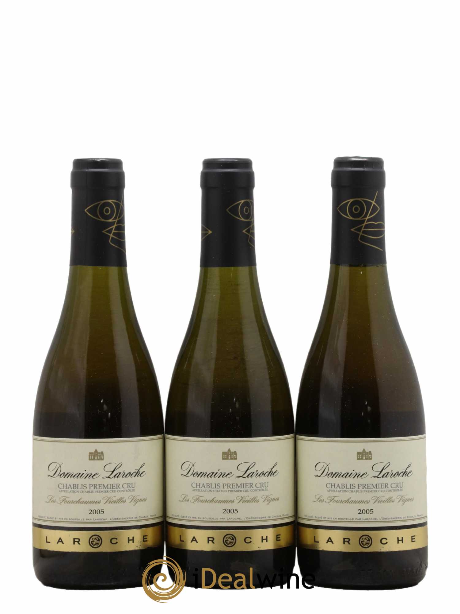Chablis 1er Cru Fourchaumes Vieilles Vignes Domaine Laroche 2005 - Posten von 3 Demi-Flaschen - 0