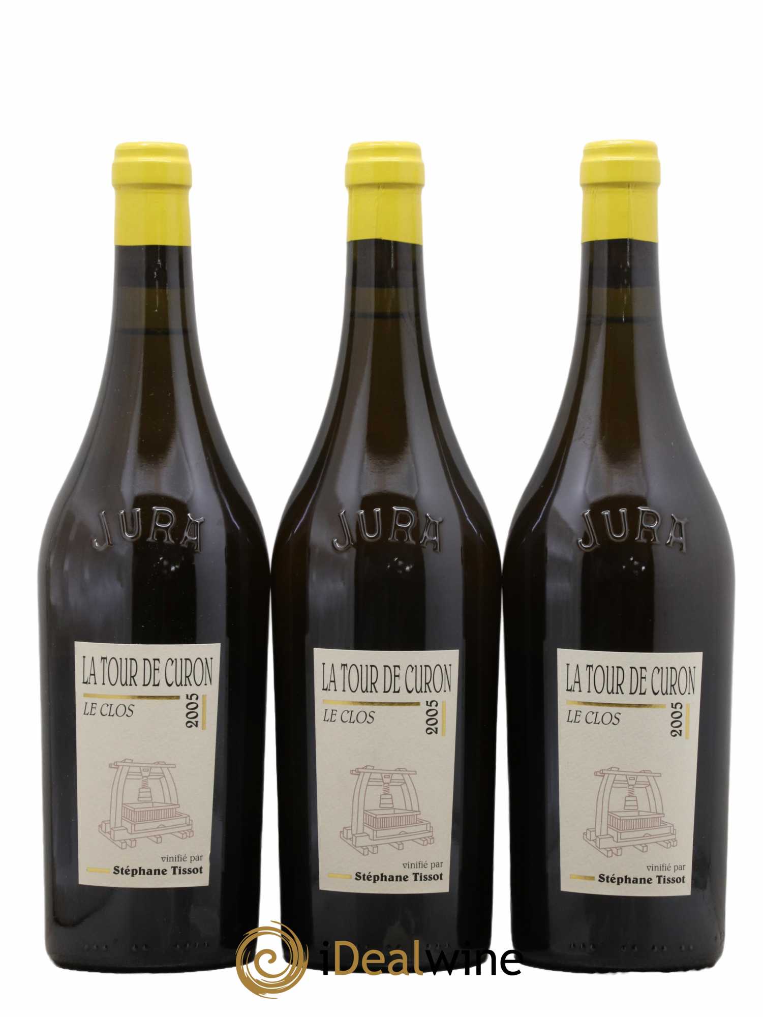 Arbois Chardonnay Le Clos de la Tour de Curon Bénédicte et Stéphane Tissot 2005 - Lot de 3 bouteilles - 0