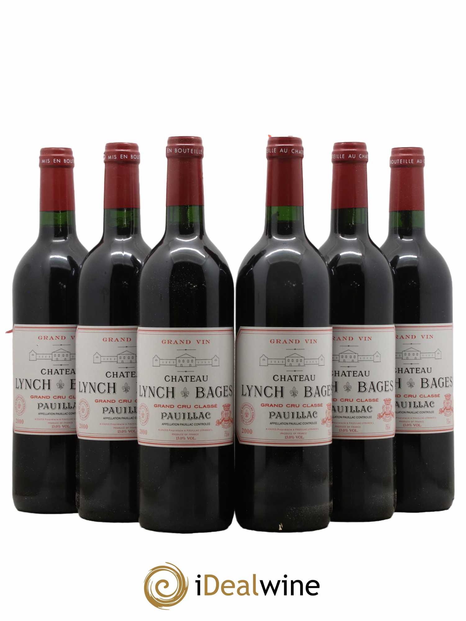 Château Lynch Bages 5ème Grand Cru Classé 2000 - Lot de 6 bouteilles - 0