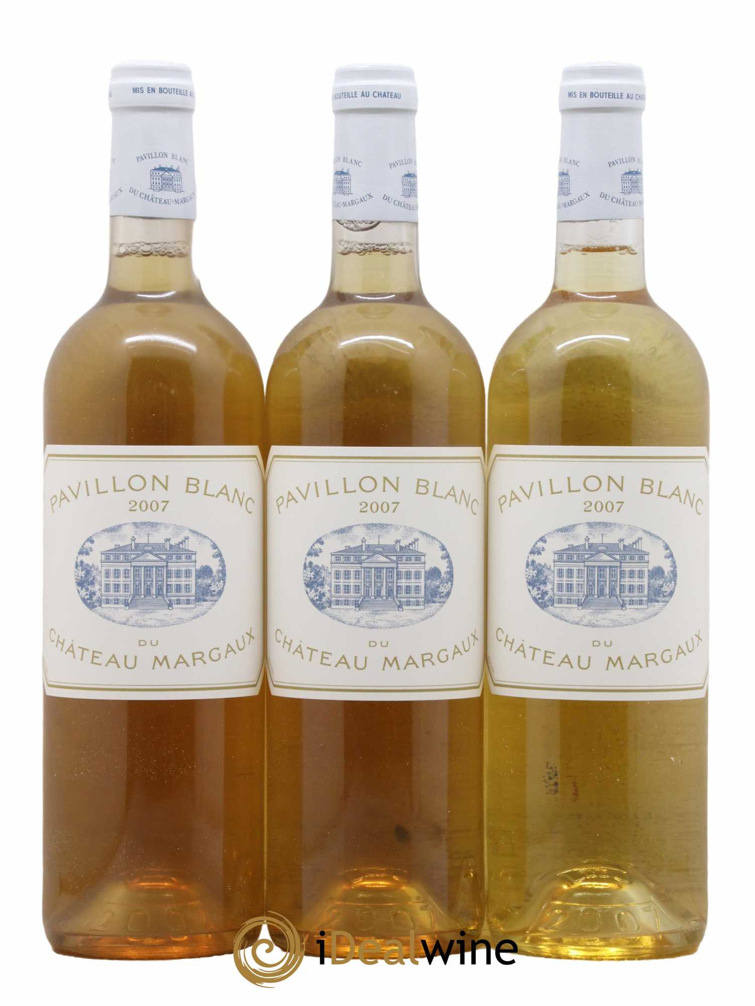 Pavillon Blanc du Château Margaux 2007 - Lot of 3 bottles - 0