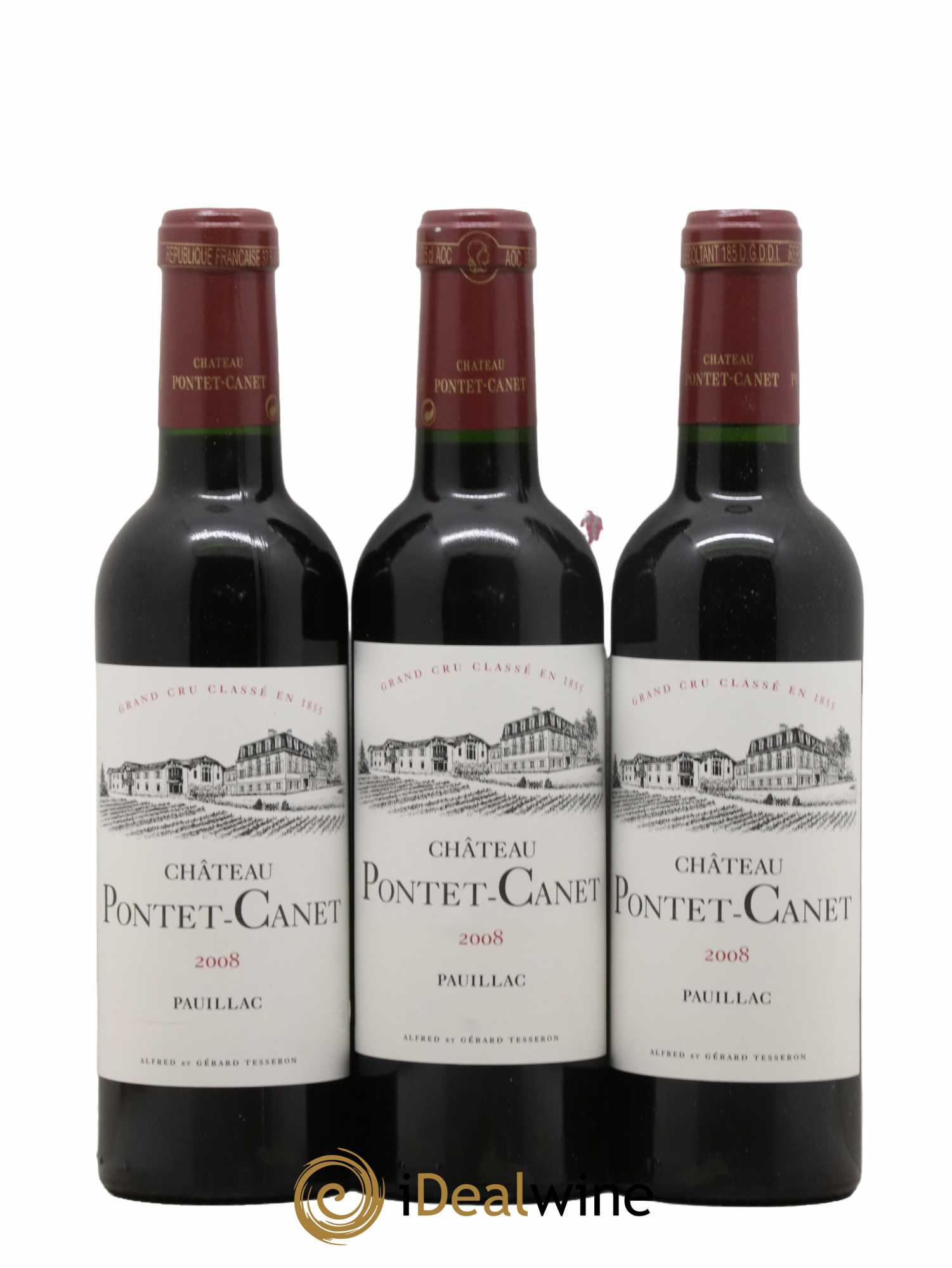 Château Pontet Canet 5ème Grand Cru Classé 2008 - Lot de 12 demi bouteilles - 1