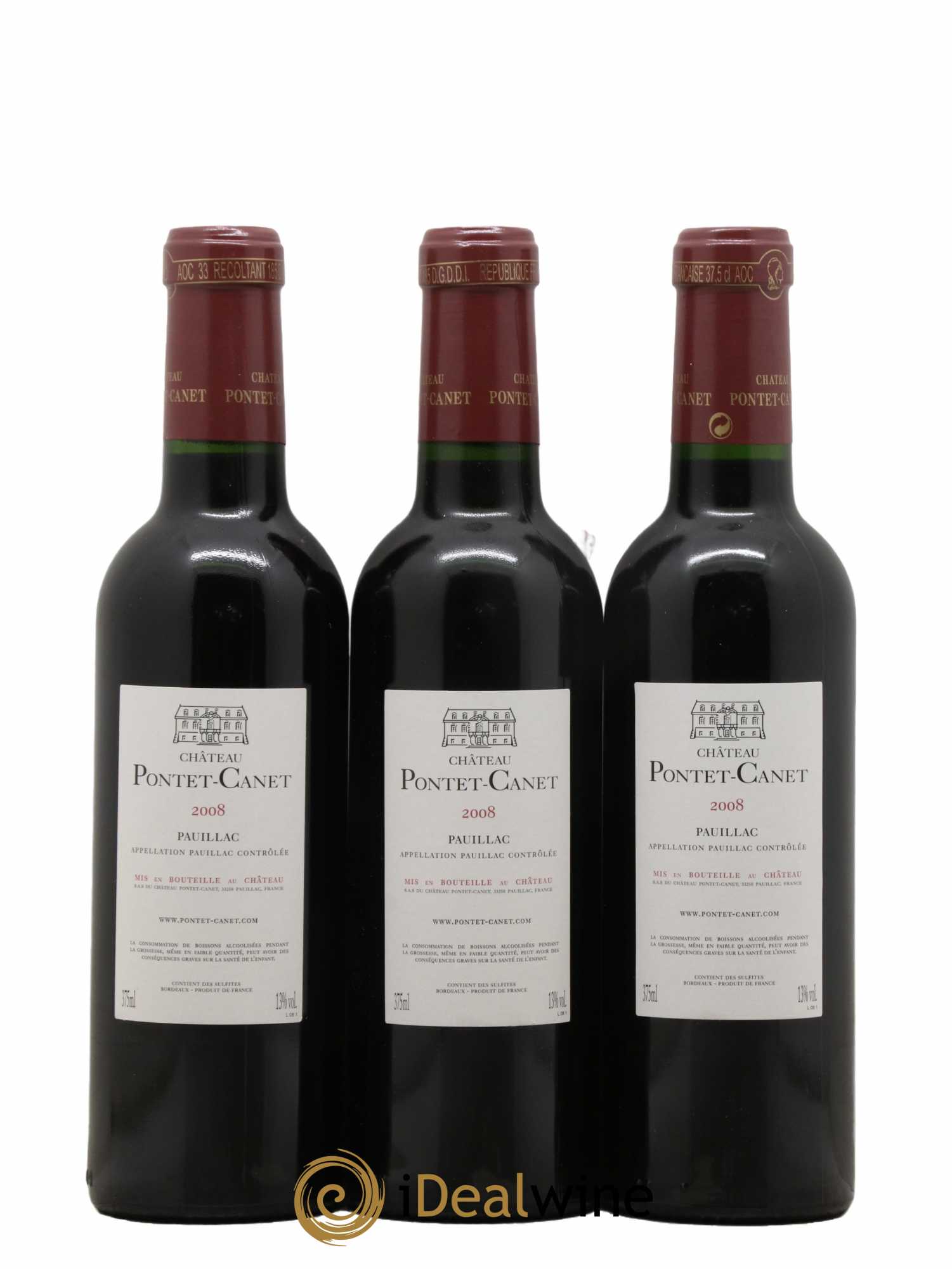 Château Pontet Canet 5ème Grand Cru Classé 2008 - Lot de 12 demi bouteilles - 2