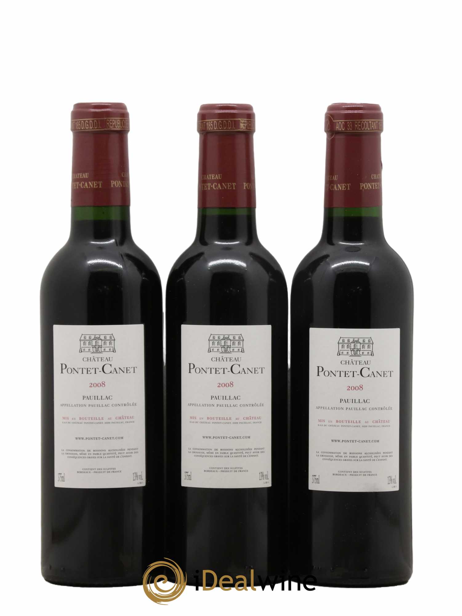 Château Pontet Canet 5ème Grand Cru Classé 2008 - Lot de 12 demi bouteilles - 6