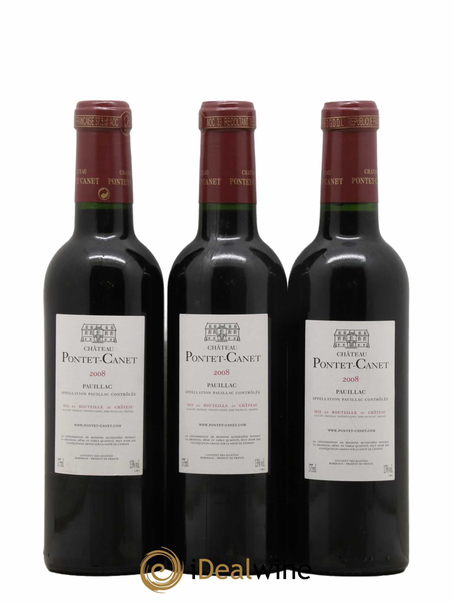 Château Pontet Canet 5ème Grand Cru Classé 2008 - Lot de 12 demi bouteilles - 8