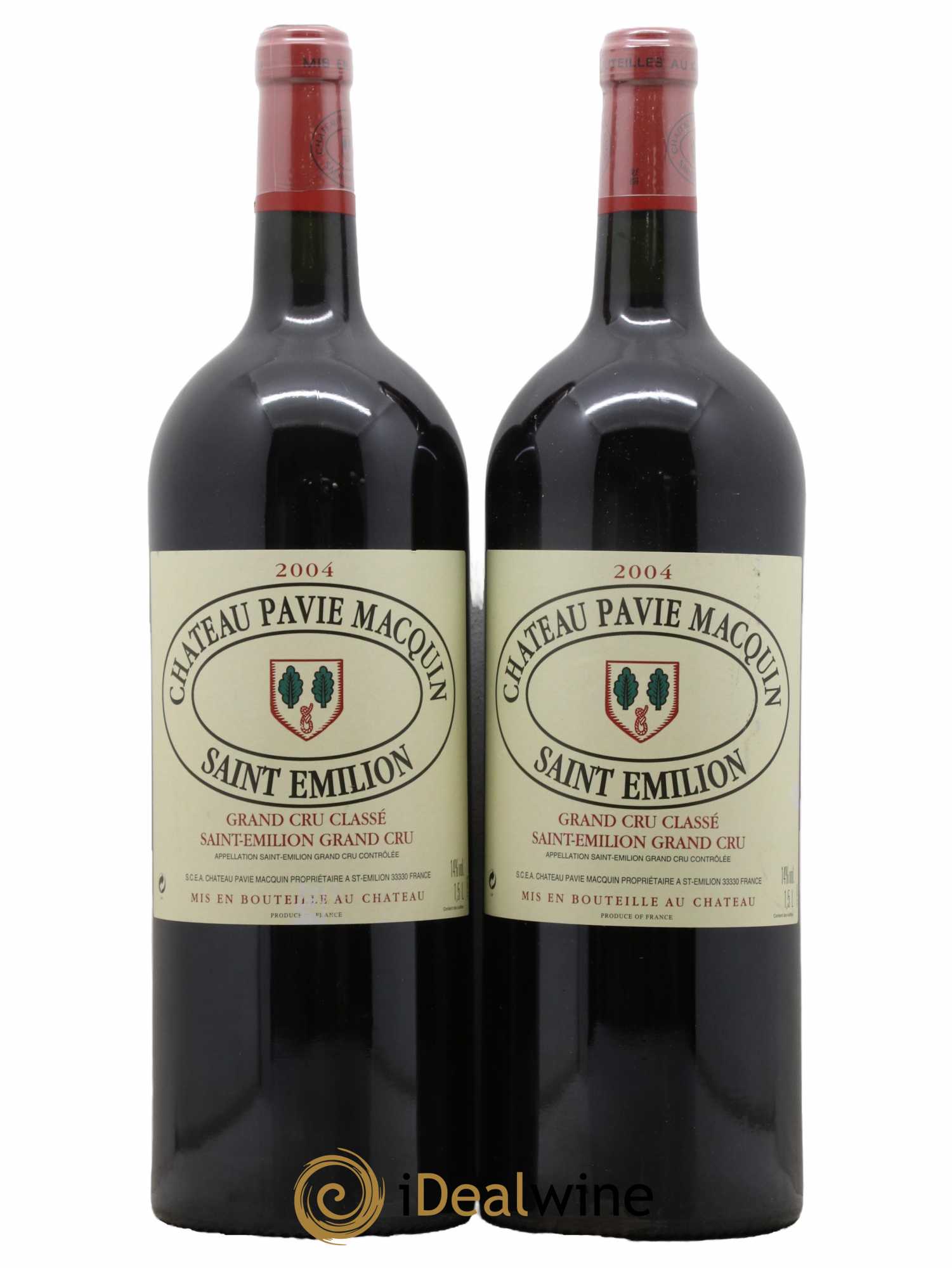 Château Pavie Macquin 1er Grand Cru Classé B 2004 - Lot de 2 magnums - 0