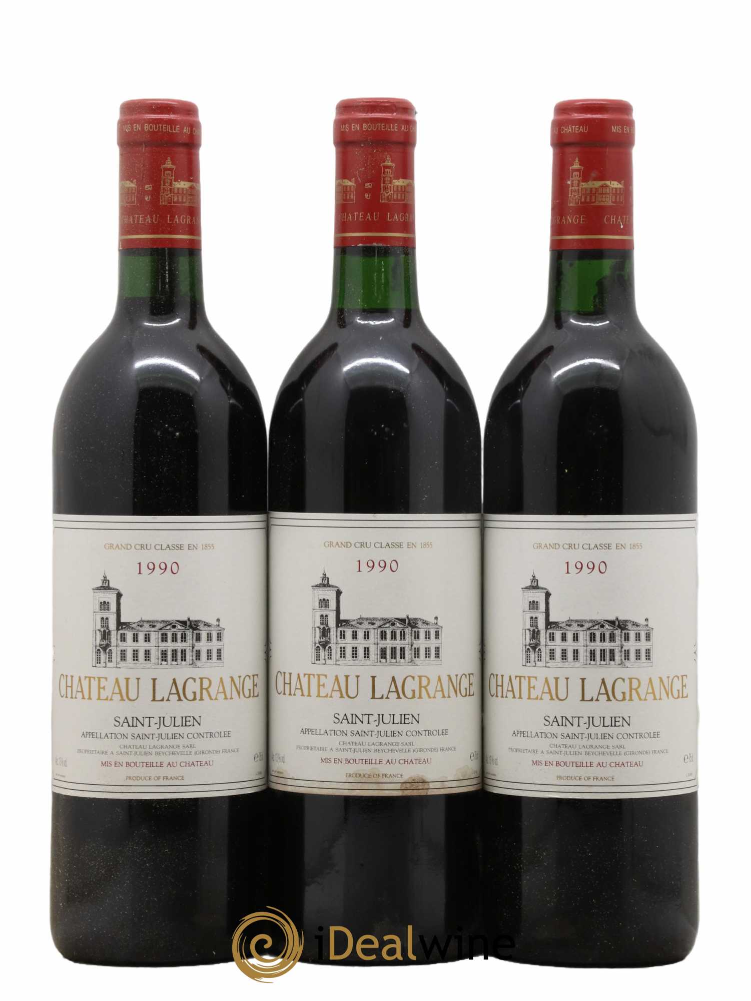 Château Lagrange 3ème Grand Cru Classé 1990 - Lot de 3 bouteilles - 0