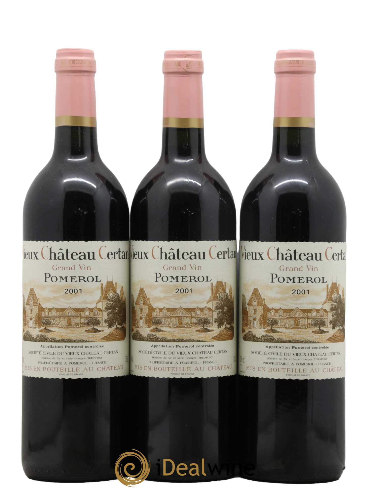 Vieux Château Certan 2001 - Lot de 3 bouteilles - 0