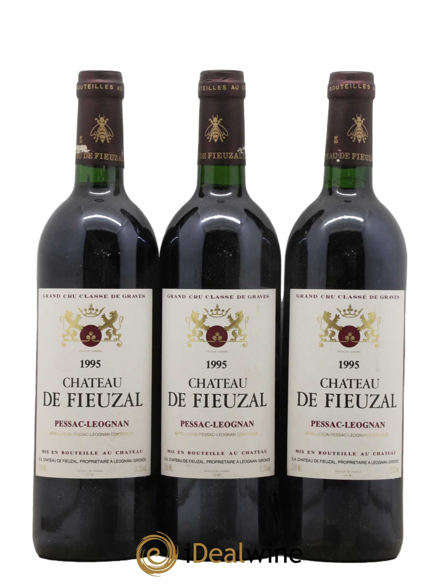 Château de Fieuzal Cru Classé de Graves 1995 - Lot de 3 bouteilles - 0