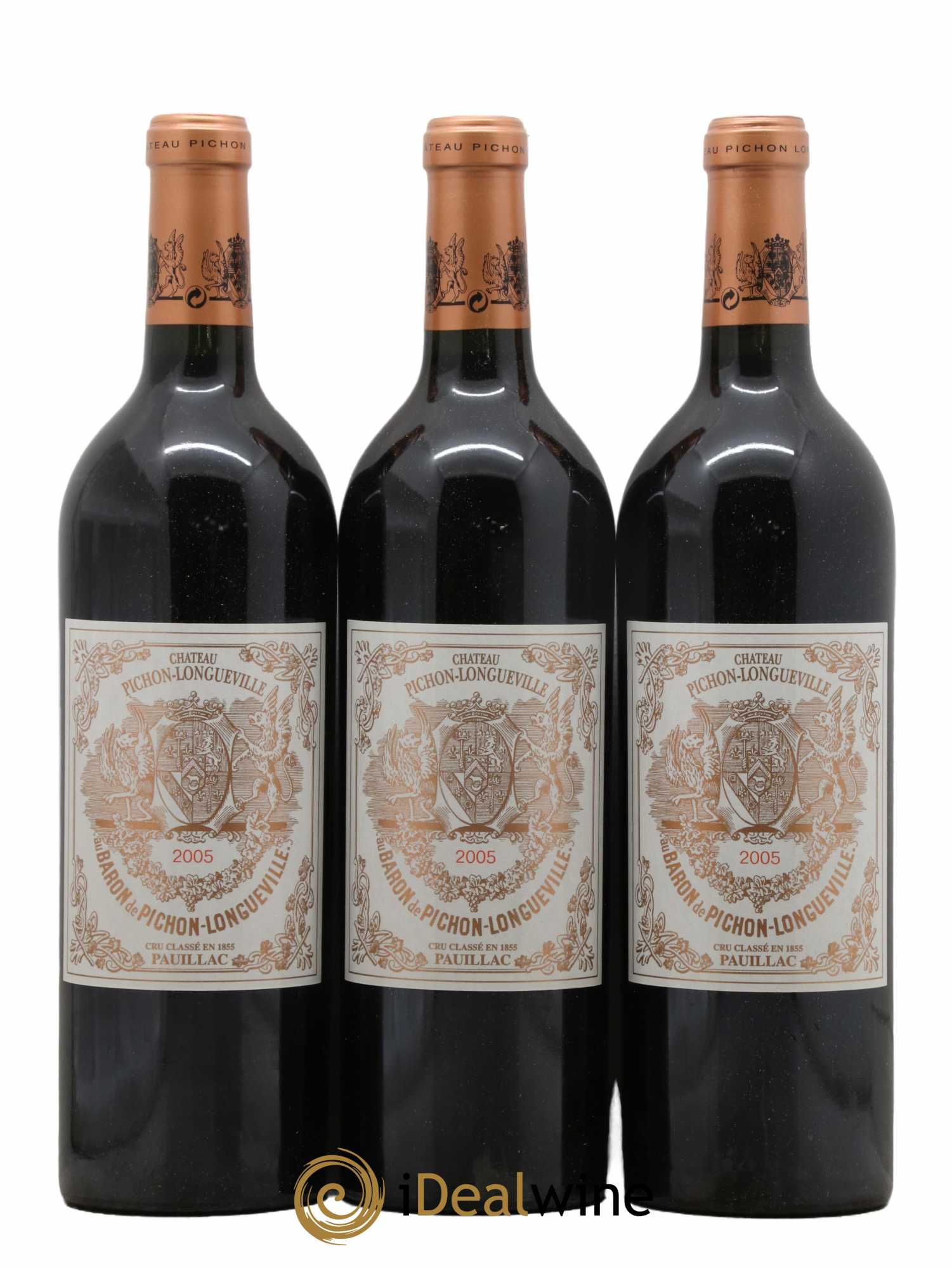 Pichon Longueville Baron 2ème Grand Cru Classé 2005 - Lot de 3 bouteilles - 0