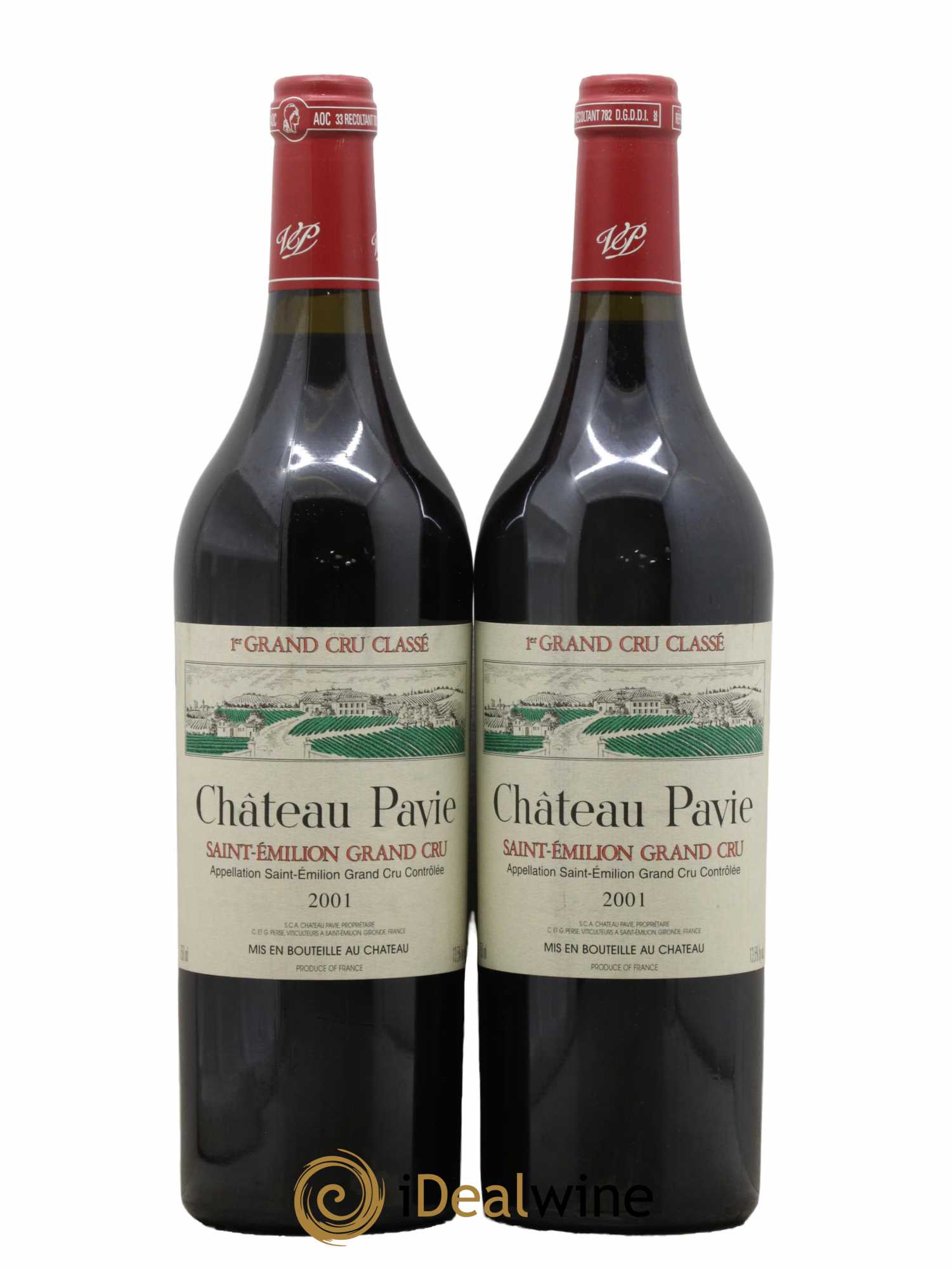 Château Pavie 1er Grand Cru Classé A 2001 - Lot de 2 bouteilles - 0
