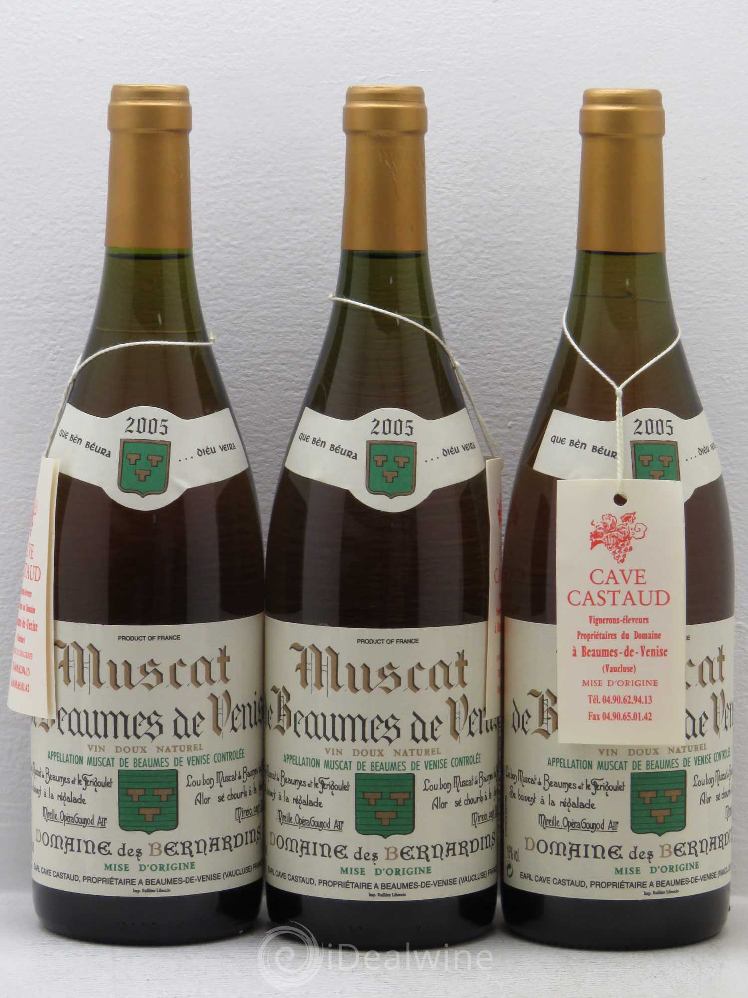 Rhône Muscat de Beaume de Venise Domaine des Bernardins 2005 - Posten von 3 Flaschen - 0