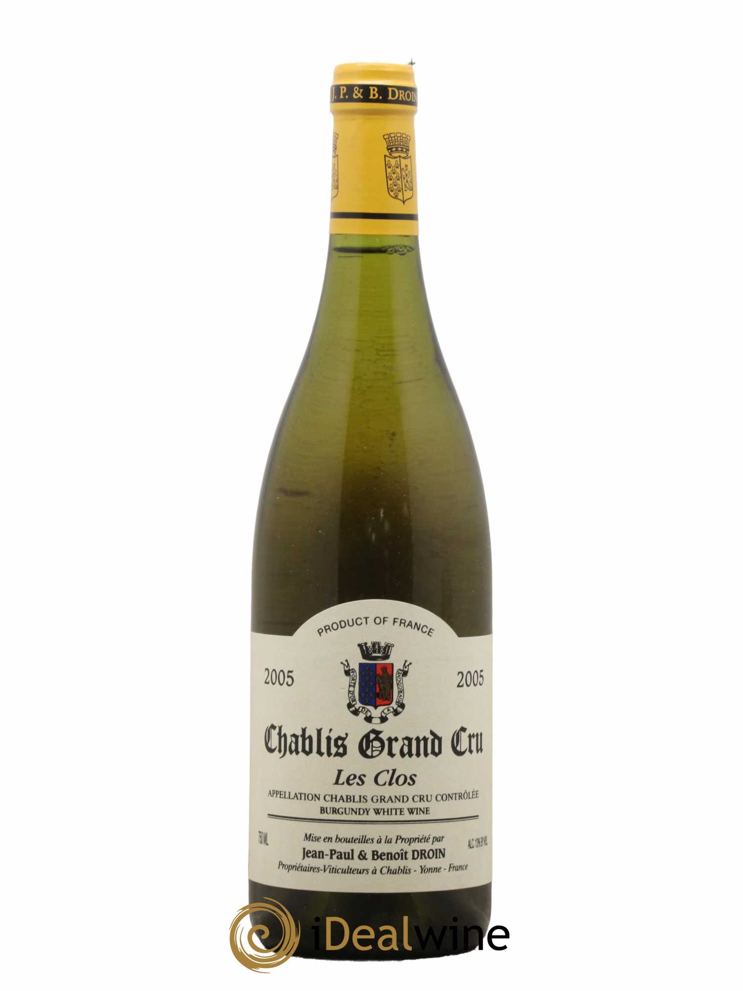 Chablis Grand Cru Les Clos Jean-Paul & Benoît Droin (Domaine) 2005 - Lot de 1 bouteille - 0