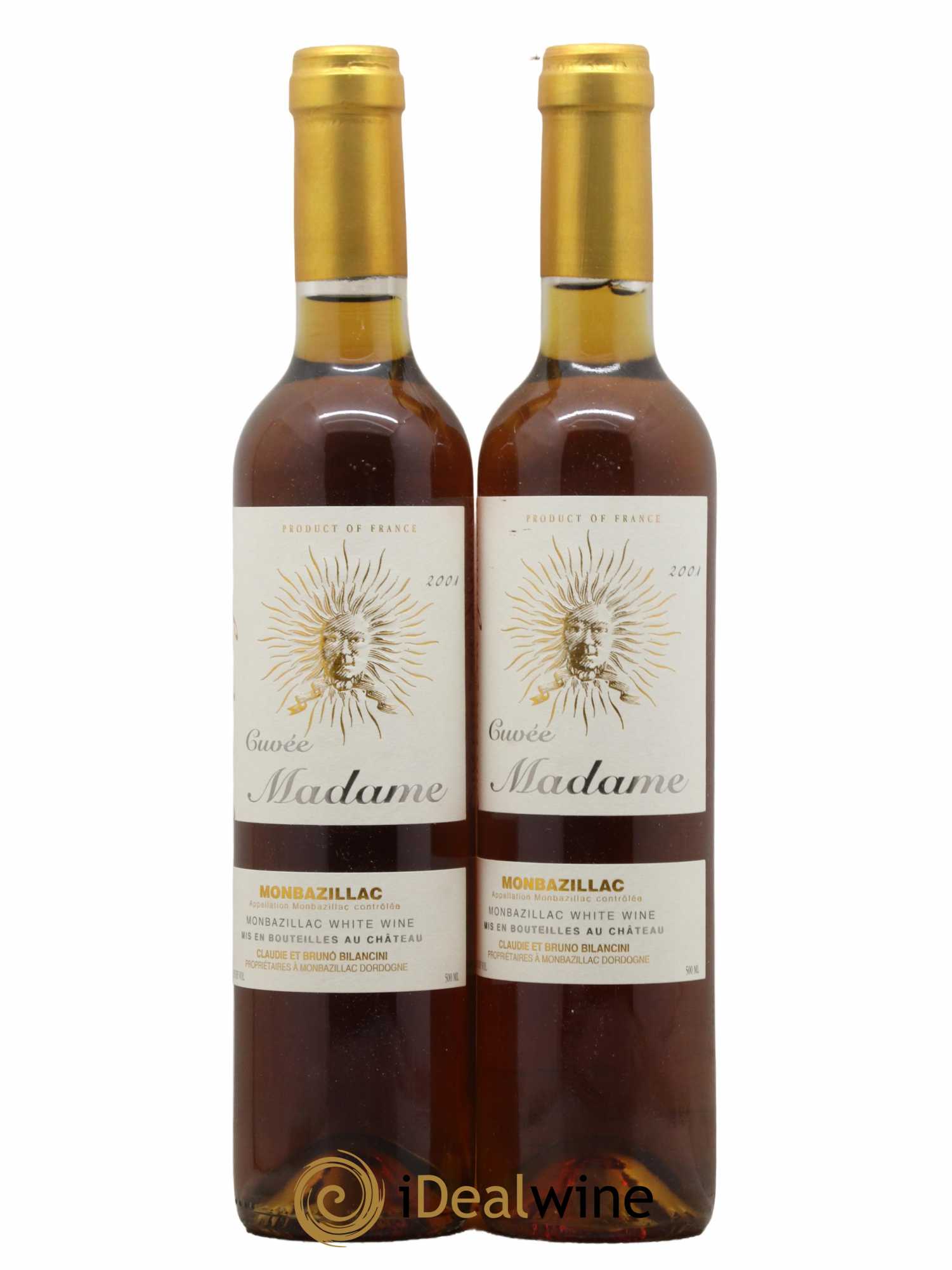 Monbazillac Château Tirecul La Gravière Cuvée Madame Bruno et Claudie Bilancini 2001 - Lotto di 2 bottiglie - 0